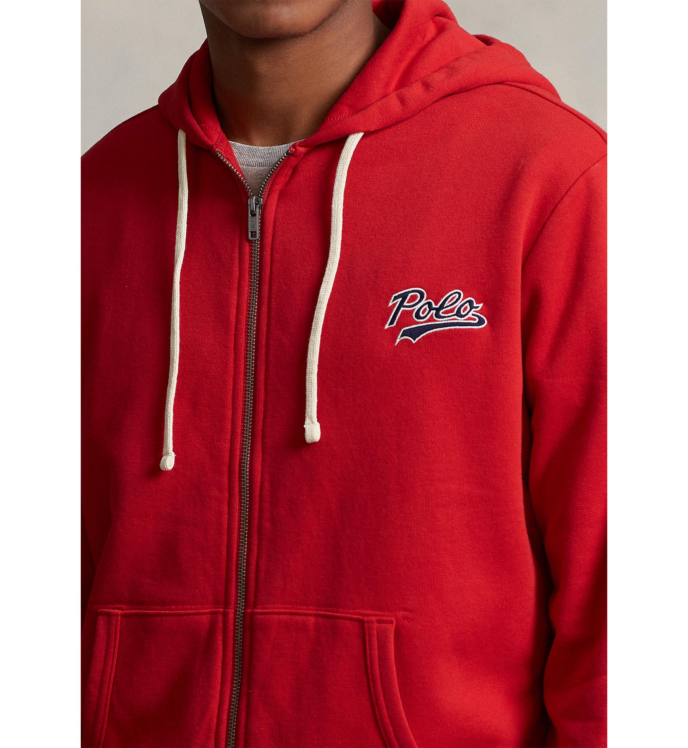 Stacked Logo Fleece Full Zip Hoodie