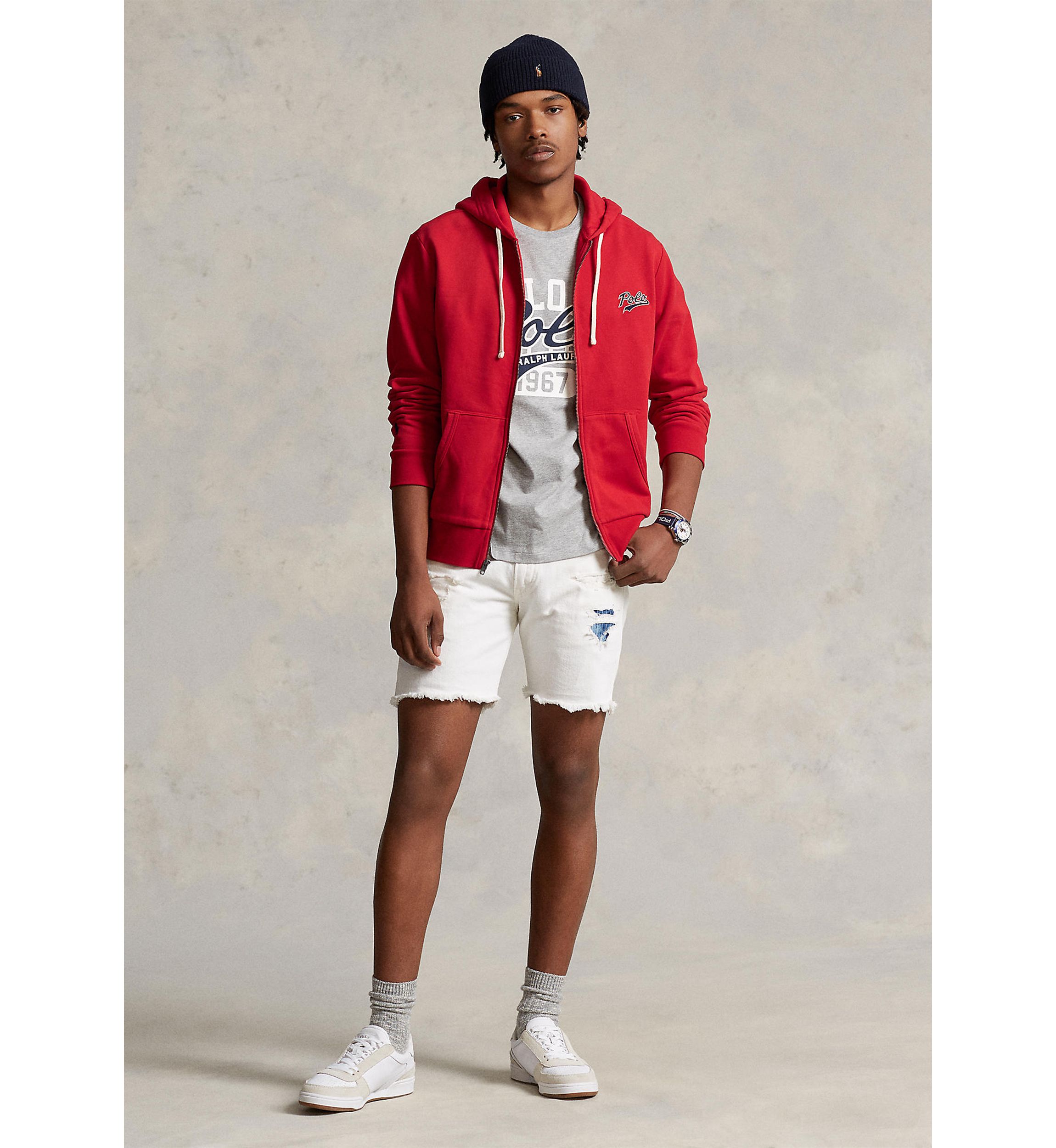Stacked Logo Fleece Full Zip Hoodie