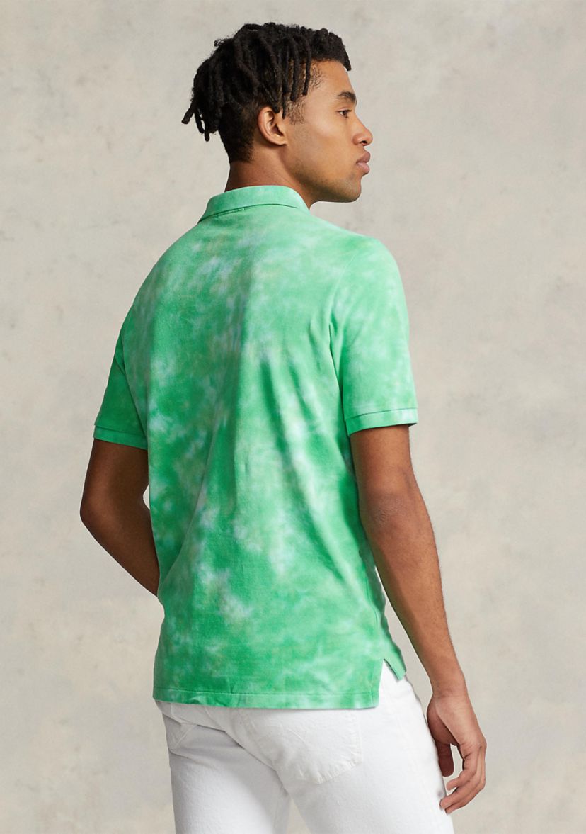 Classic Fit Tie-Dye Mesh Polo Shirt 