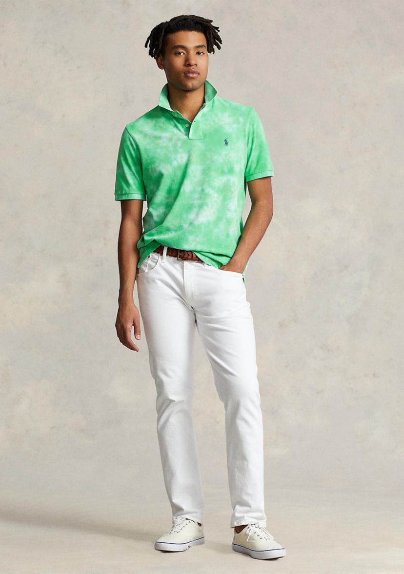 Classic Fit Tie-Dye Mesh Polo Shirt 