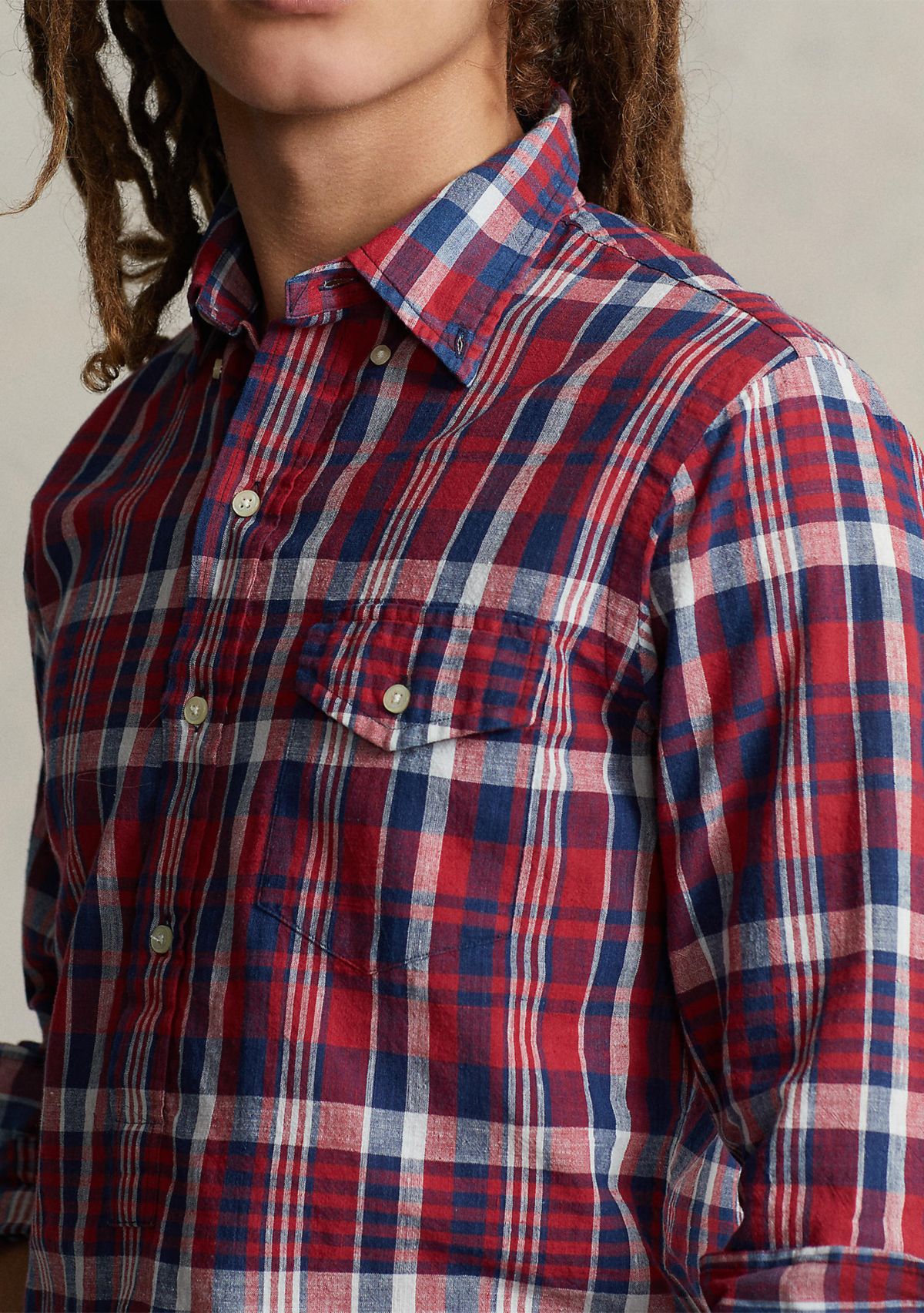 Classic Fit Madras Popover Shirt