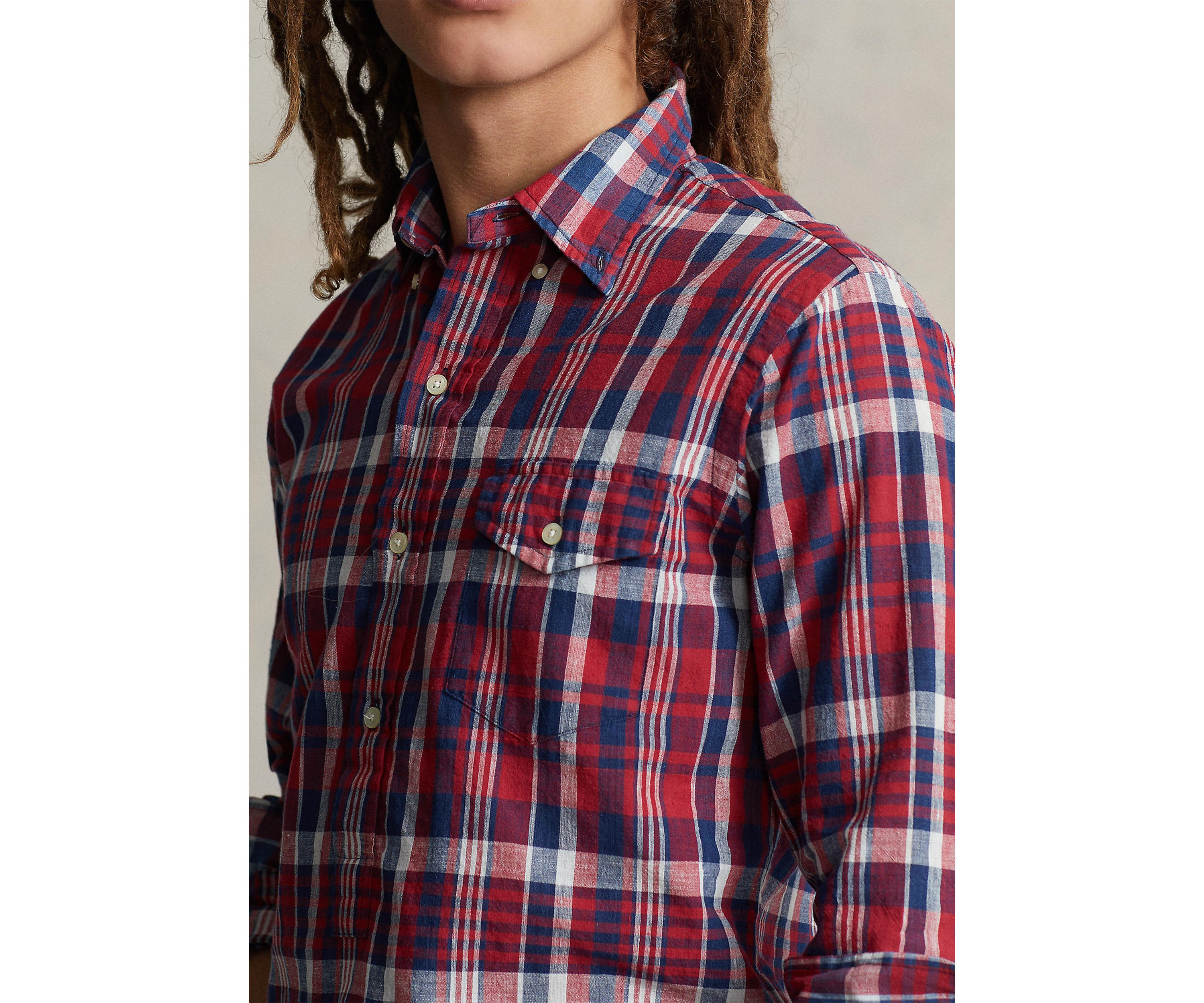Classic Fit Madras Popover Shirt