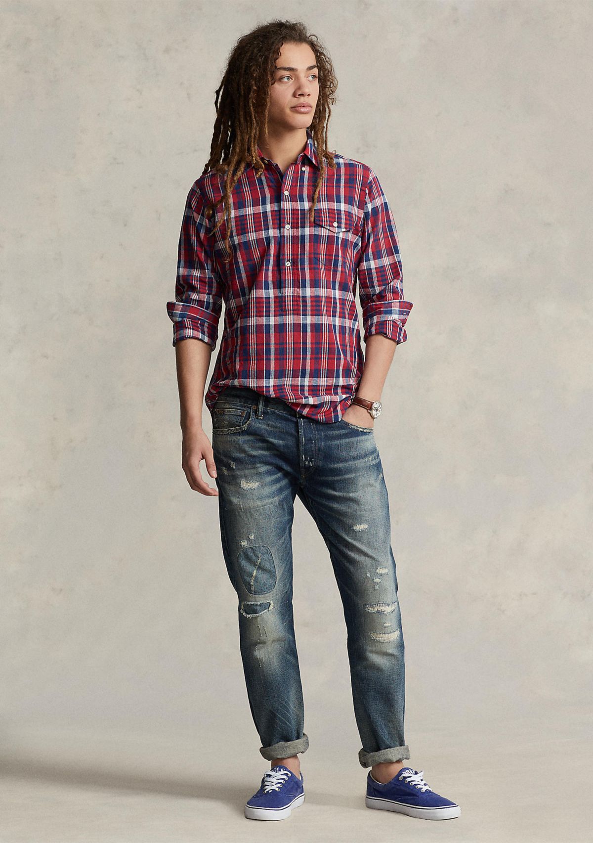 Classic Fit Madras Popover Shirt