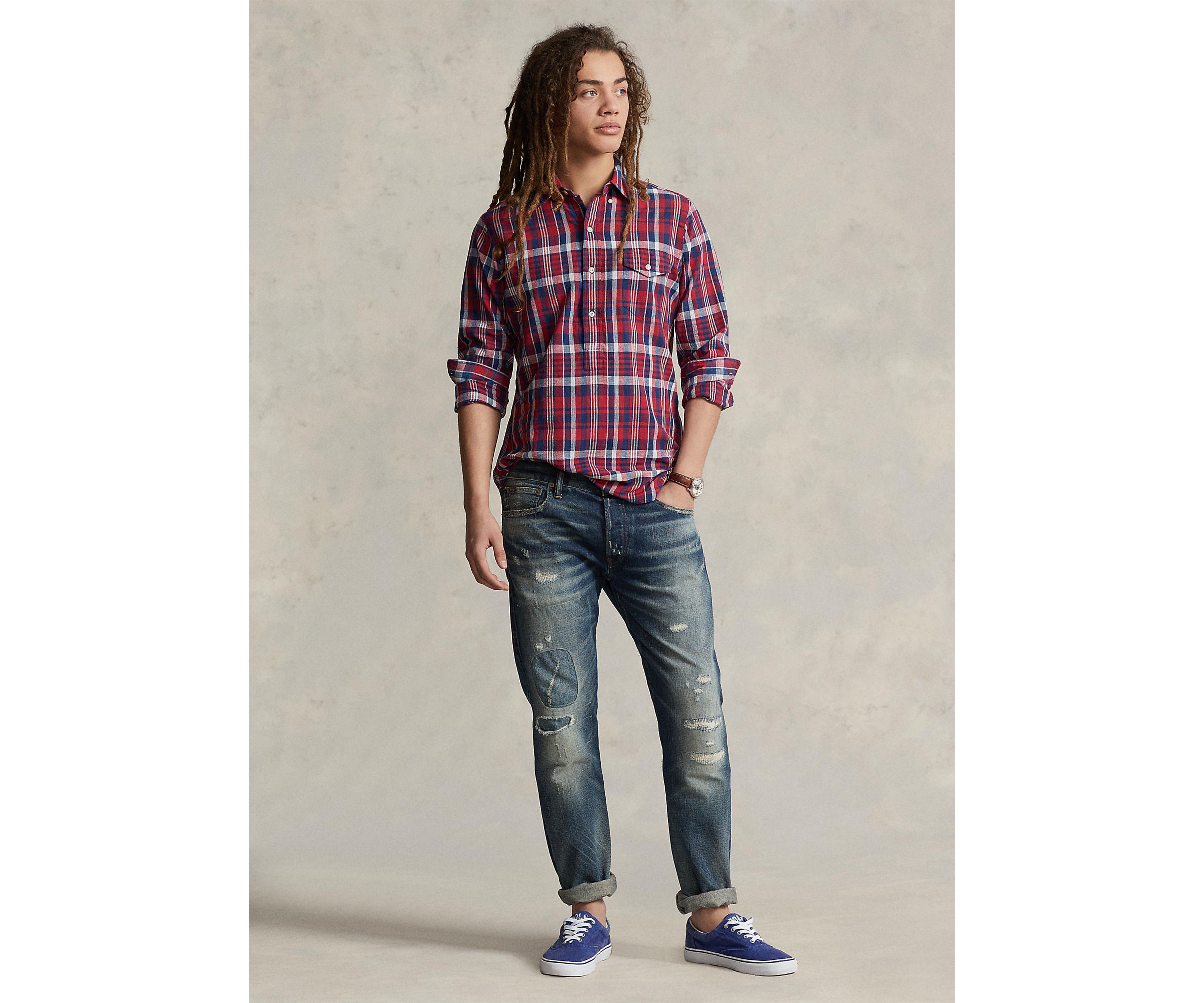 Classic Fit Madras Popover Shirt