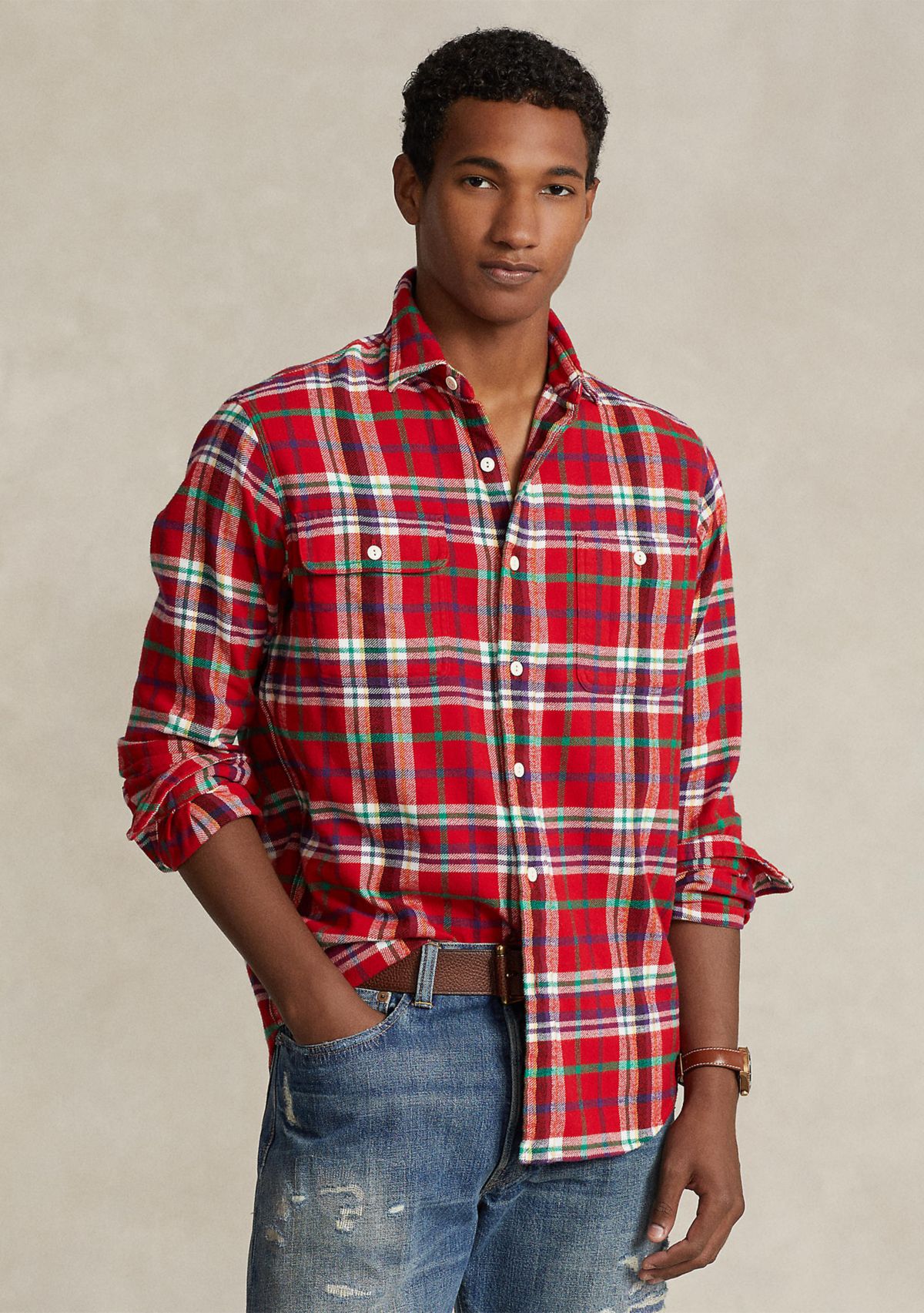 Classic Fit Plaid Flannel Workshirt