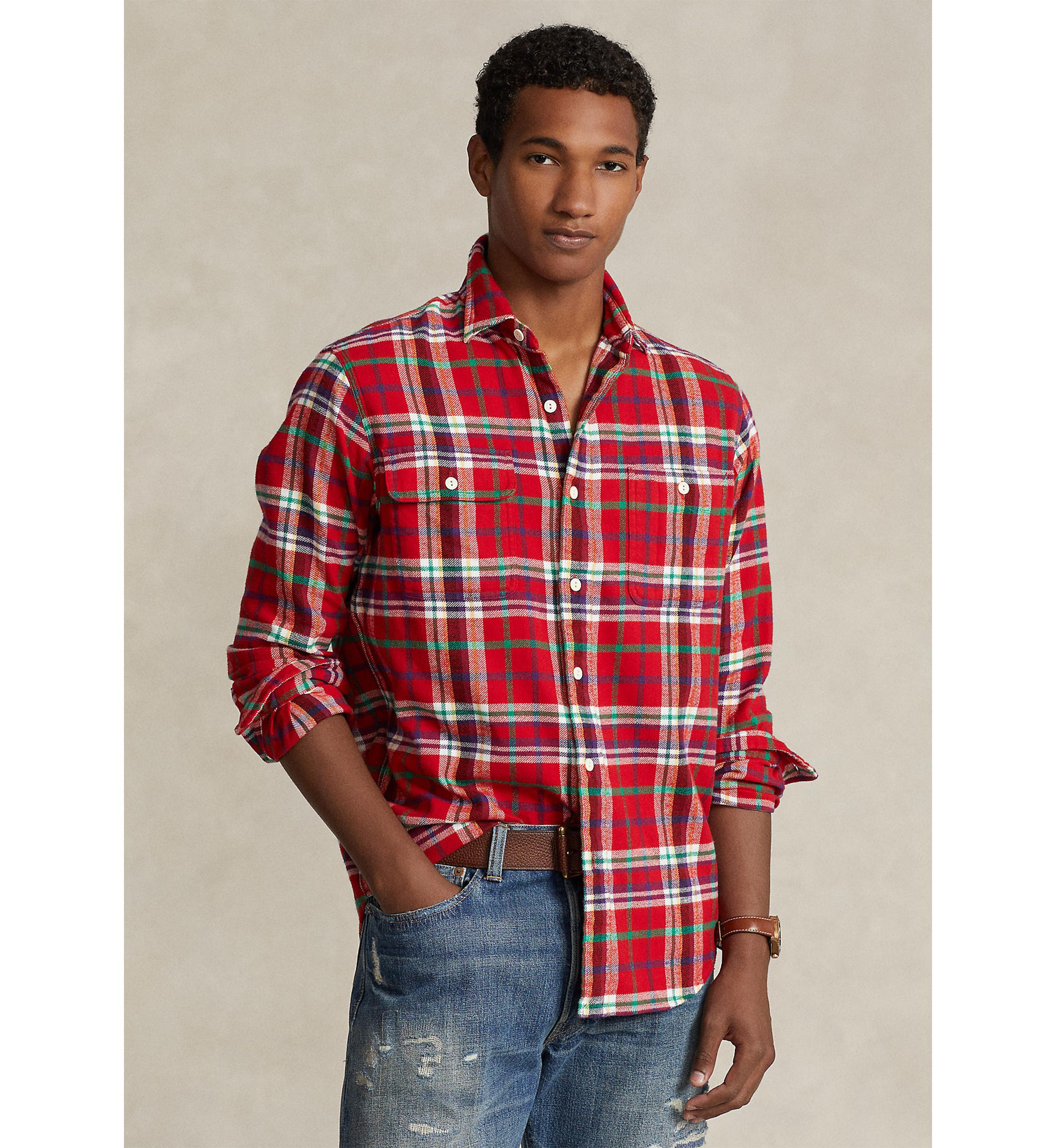 Classic Fit Plaid Flannel Workshirt