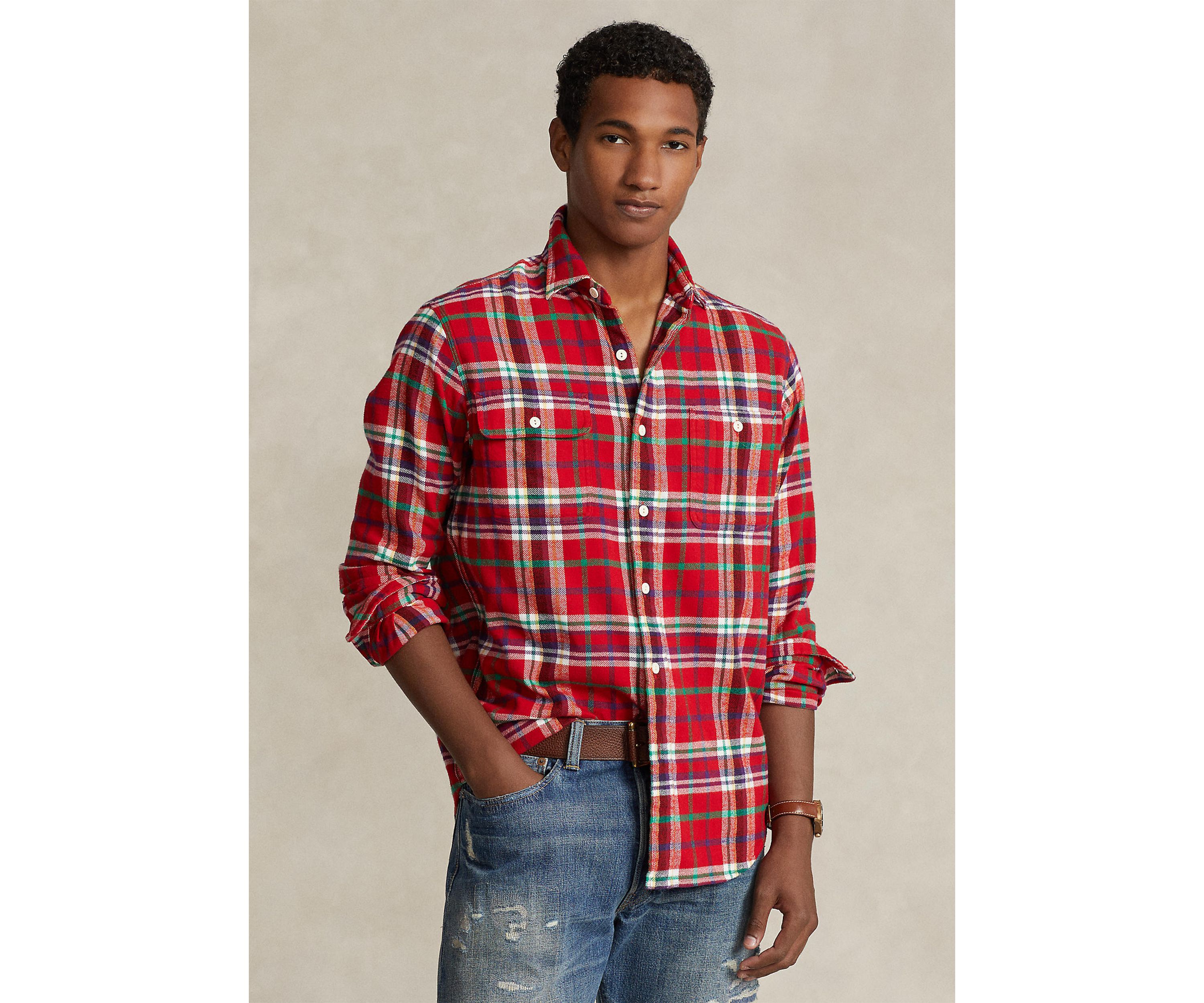 Classic Fit Plaid Flannel Workshirt
