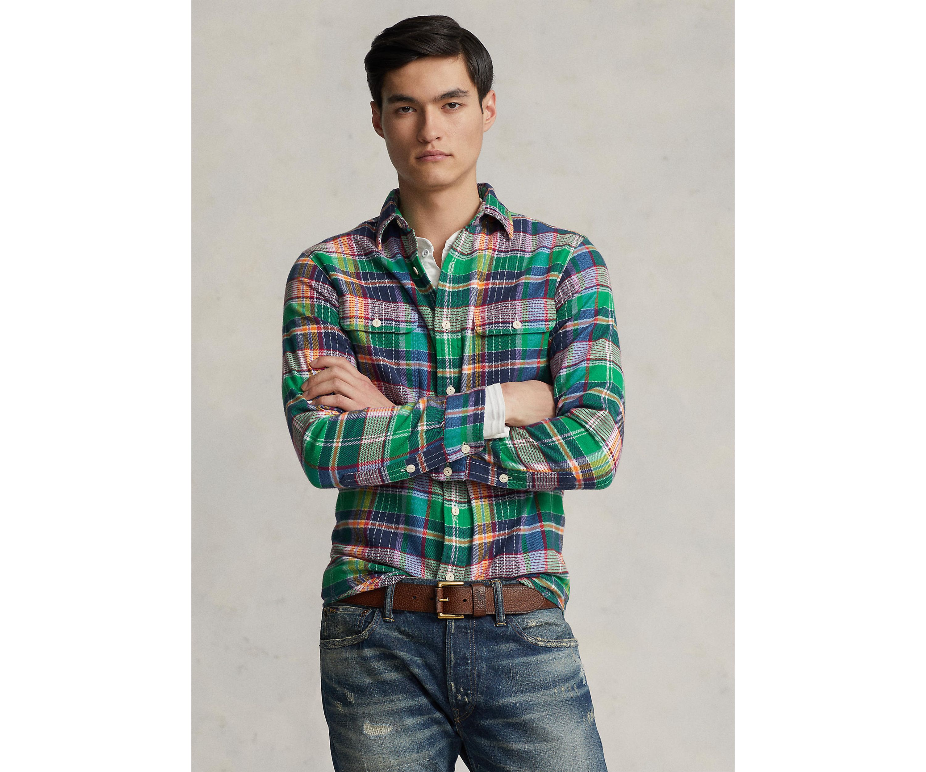 Classic Fit Plaid Flannel Workshirt