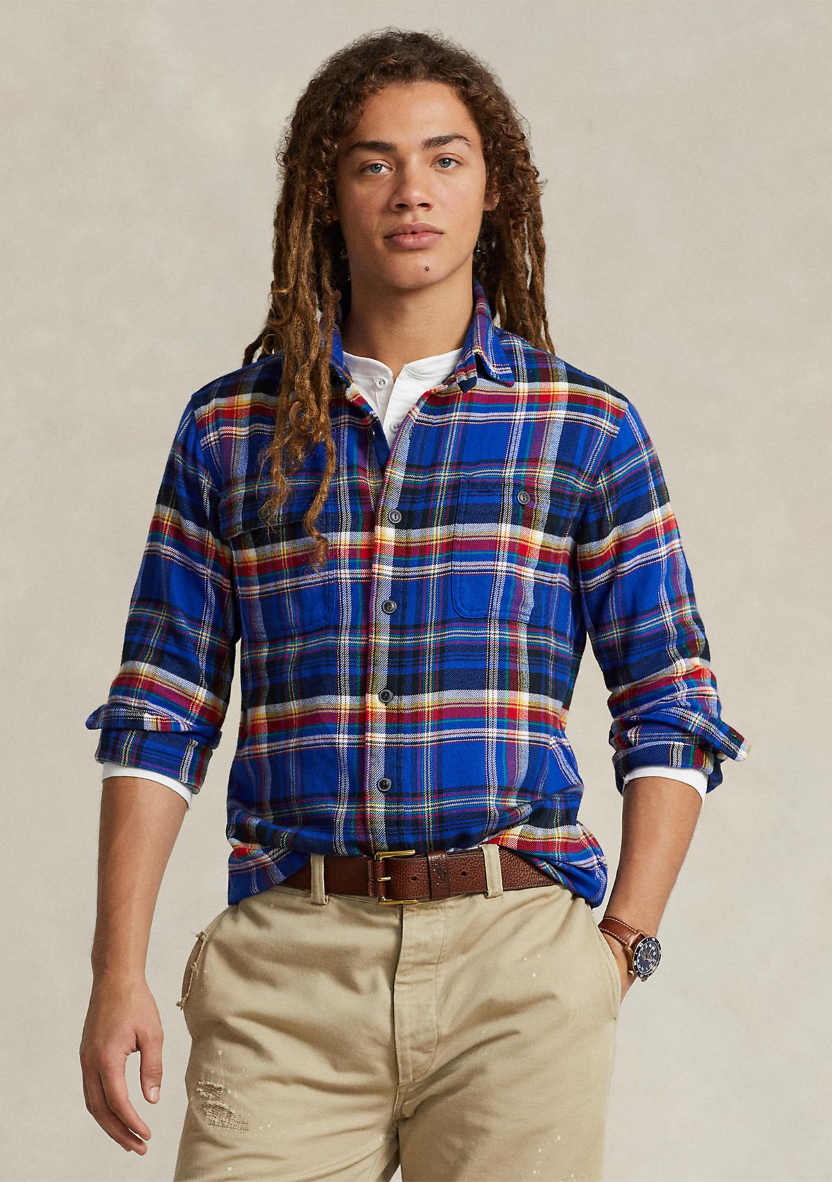 Classic Fit Plaid Twill Workshirt