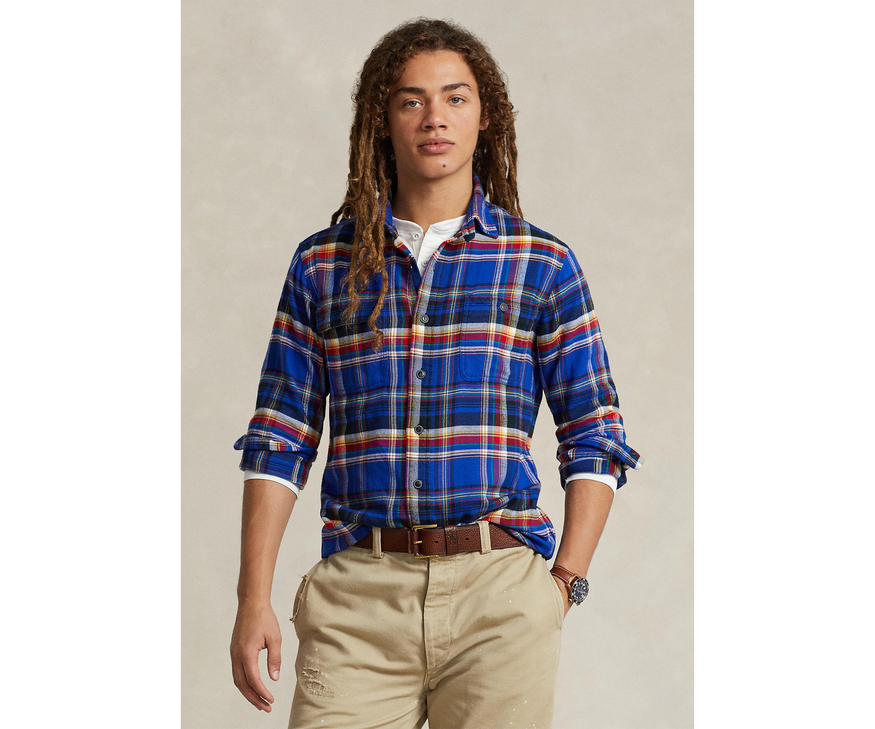 Classic Fit Plaid Twill Workshirt