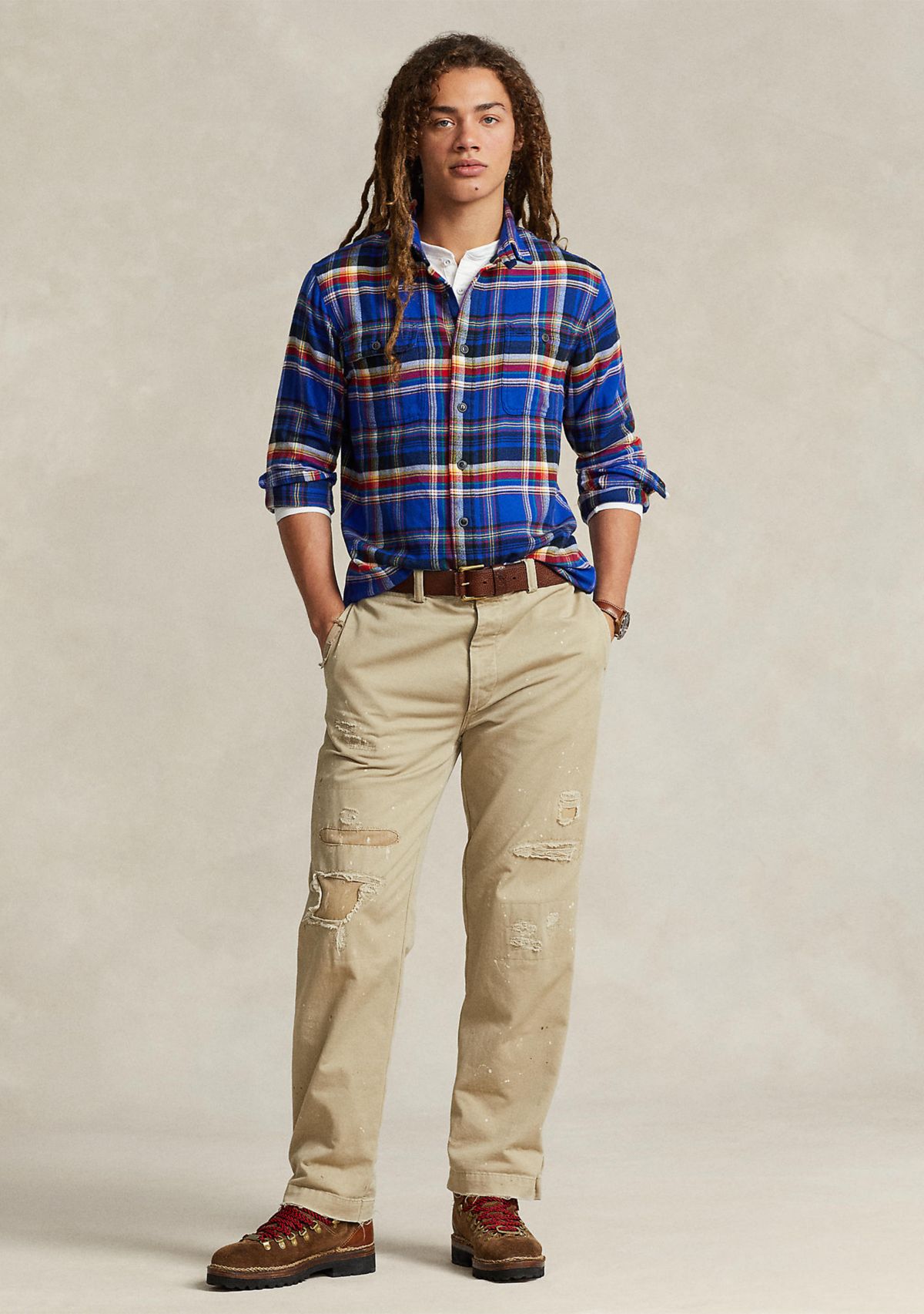 Classic Fit Plaid Twill Workshirt