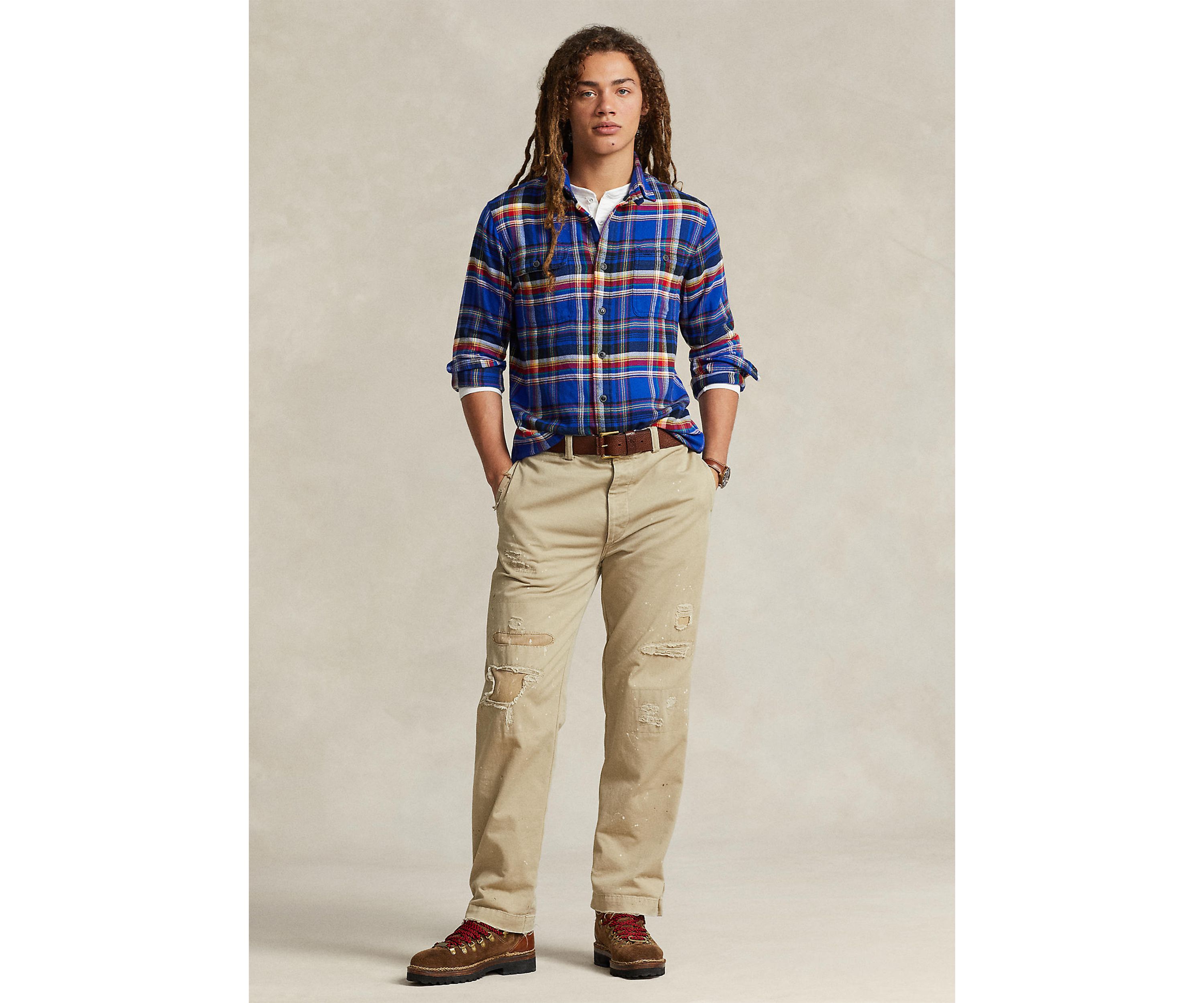 Classic Fit Plaid Twill Workshirt