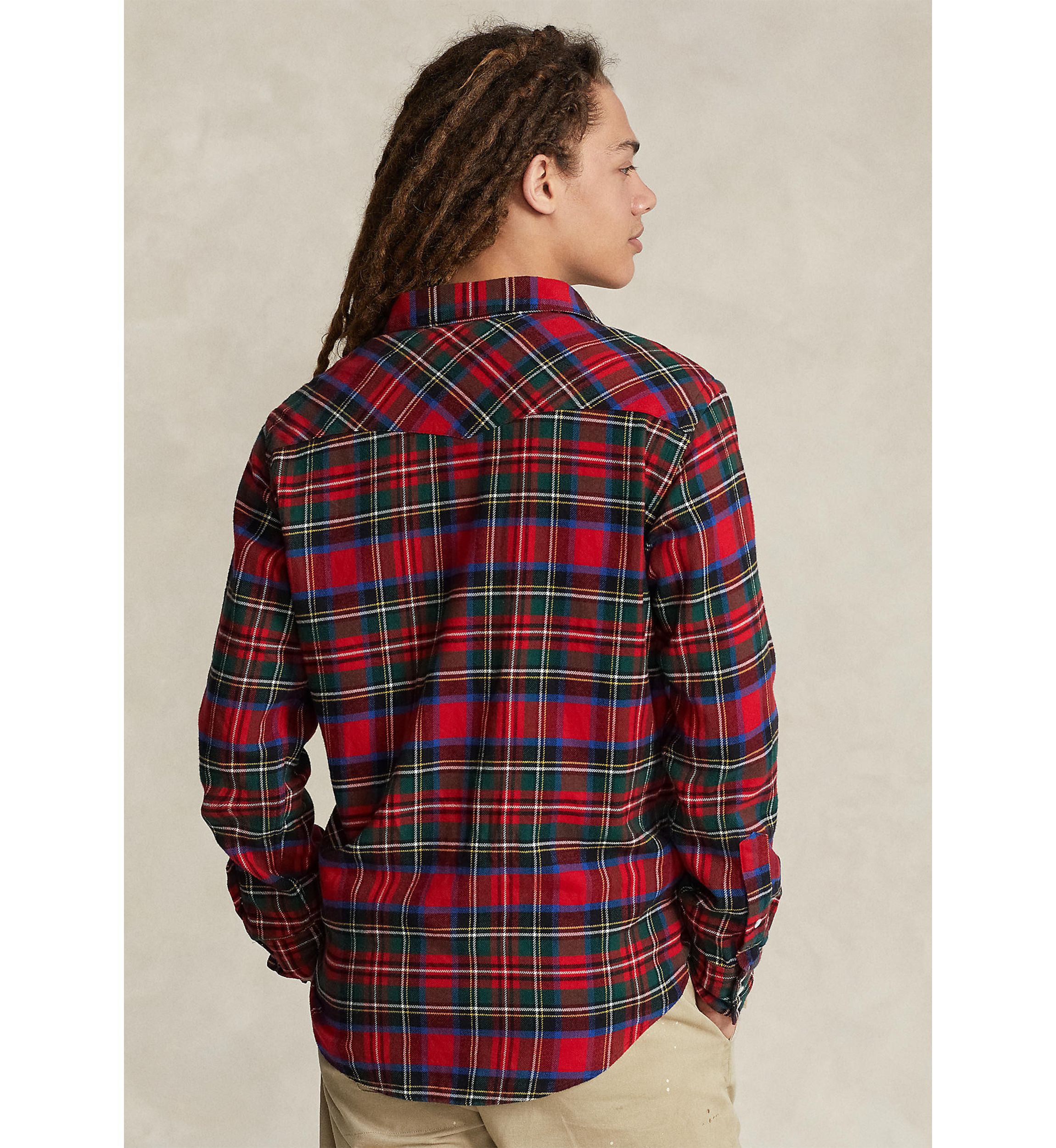 Plaid Twill Western Shirt