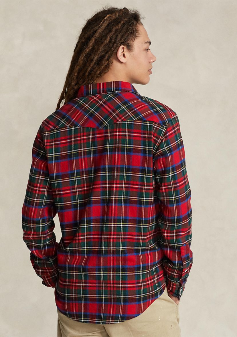 Plaid Twill Western Shirt