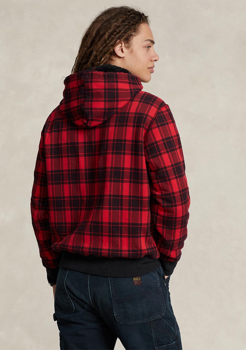 Plaid Pile Fleece Hoodie