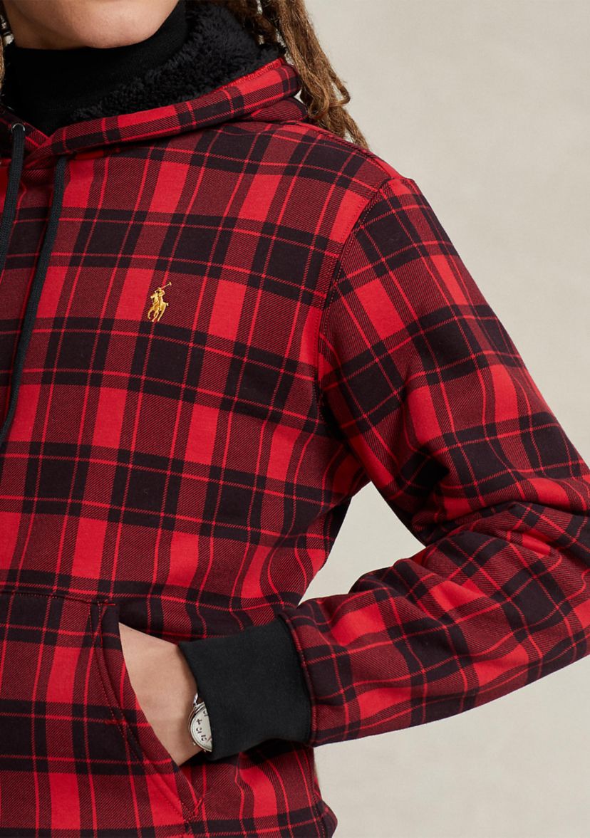 Plaid Pile Fleece Hoodie
