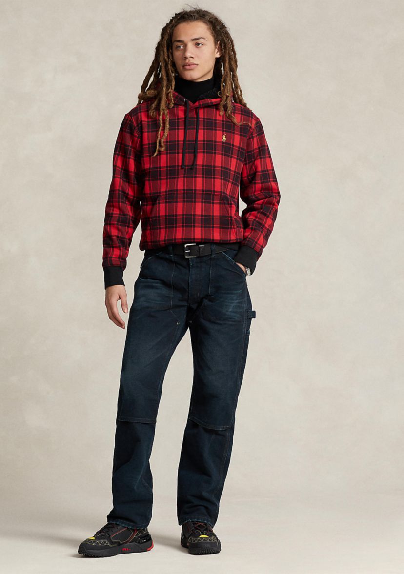 Plaid Pile Fleece Hoodie
