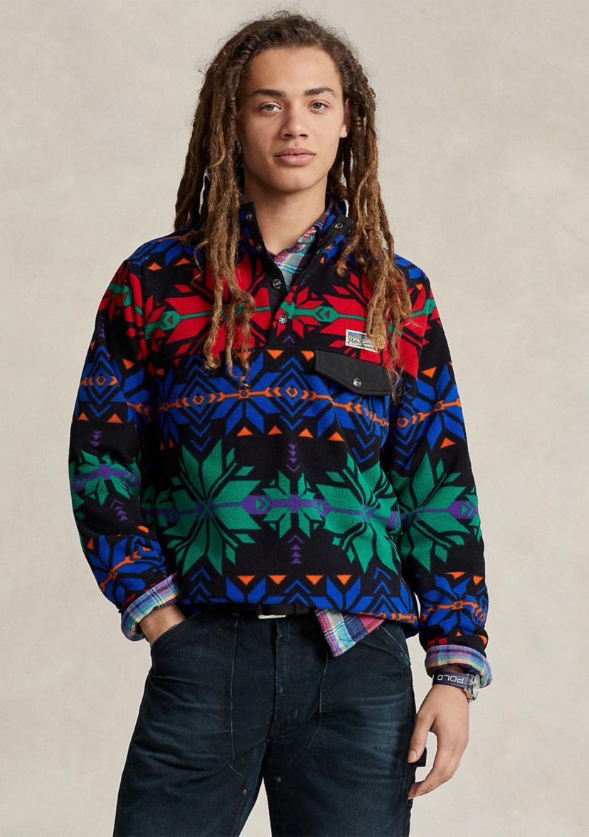 Snowflake Brushed Fleece Pullover Sweatshirt