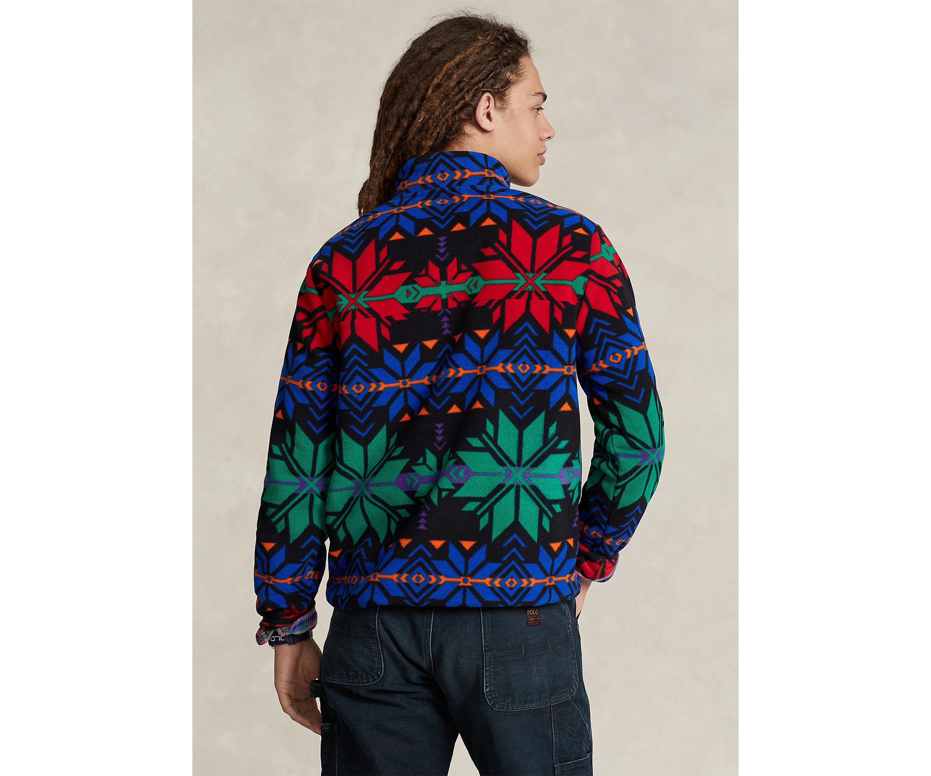 Snowflake Brushed Fleece Pullover Sweatshirt