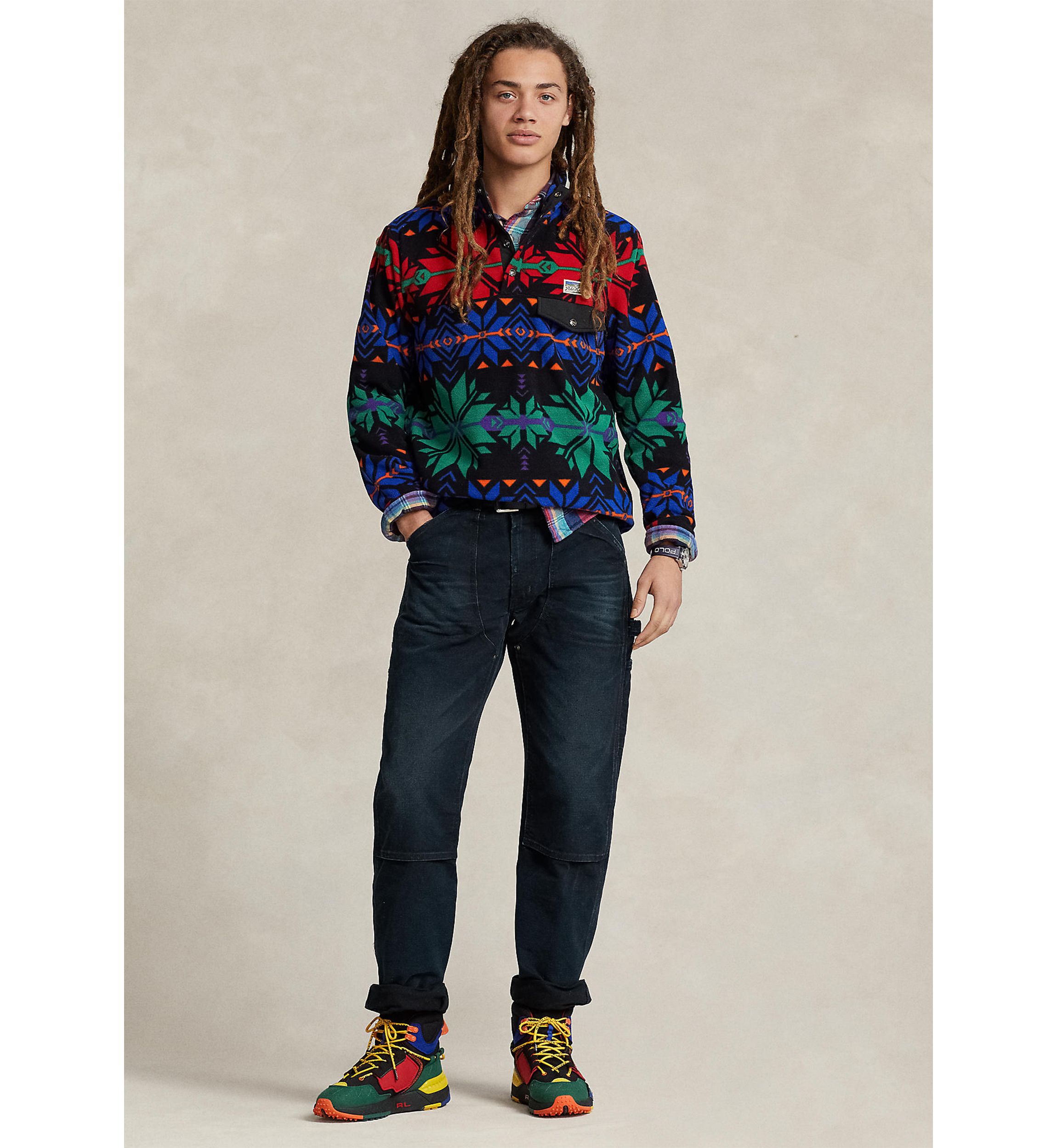 Snowflake Brushed Fleece Pullover Sweatshirt