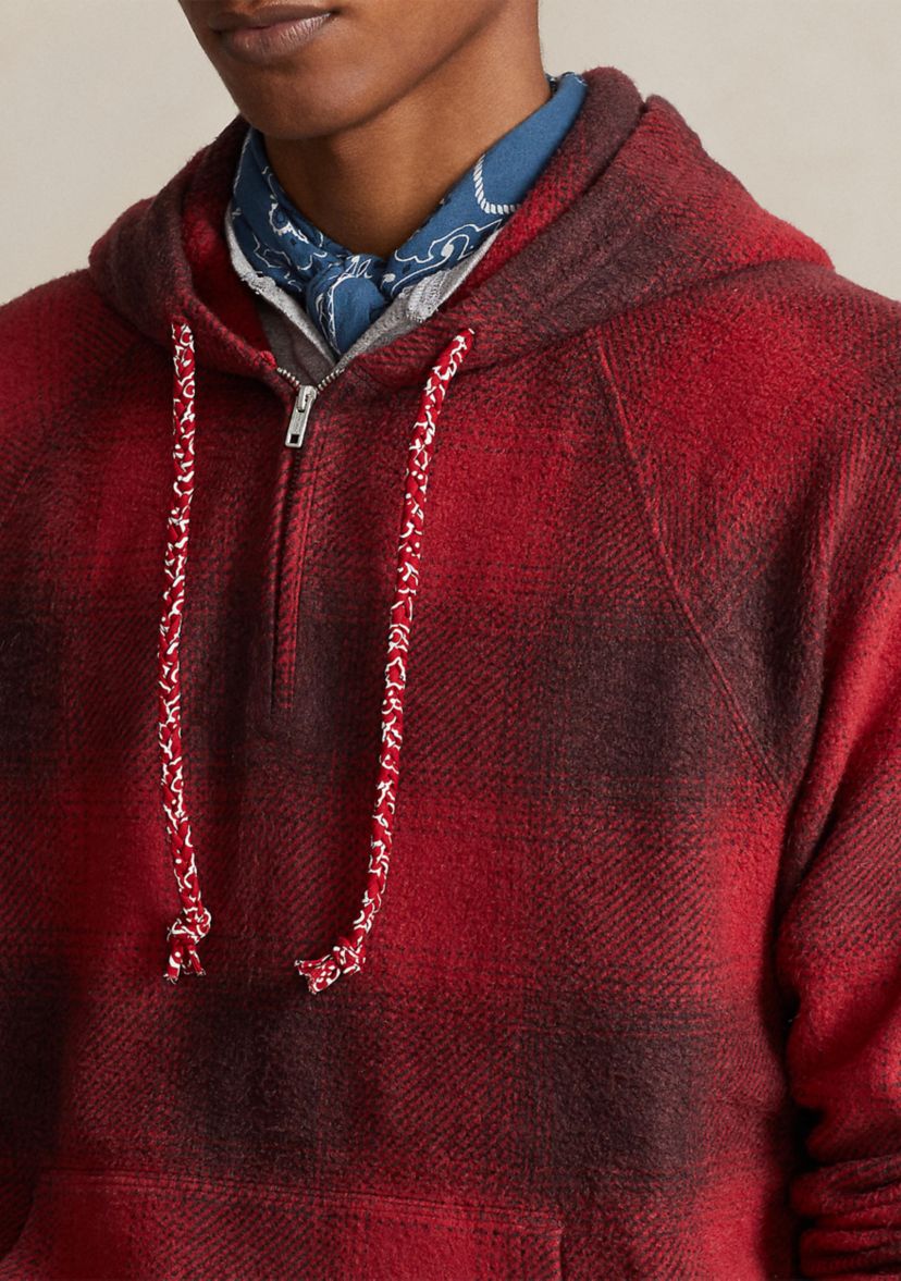 Plaid Brushed Fleece Hoodie