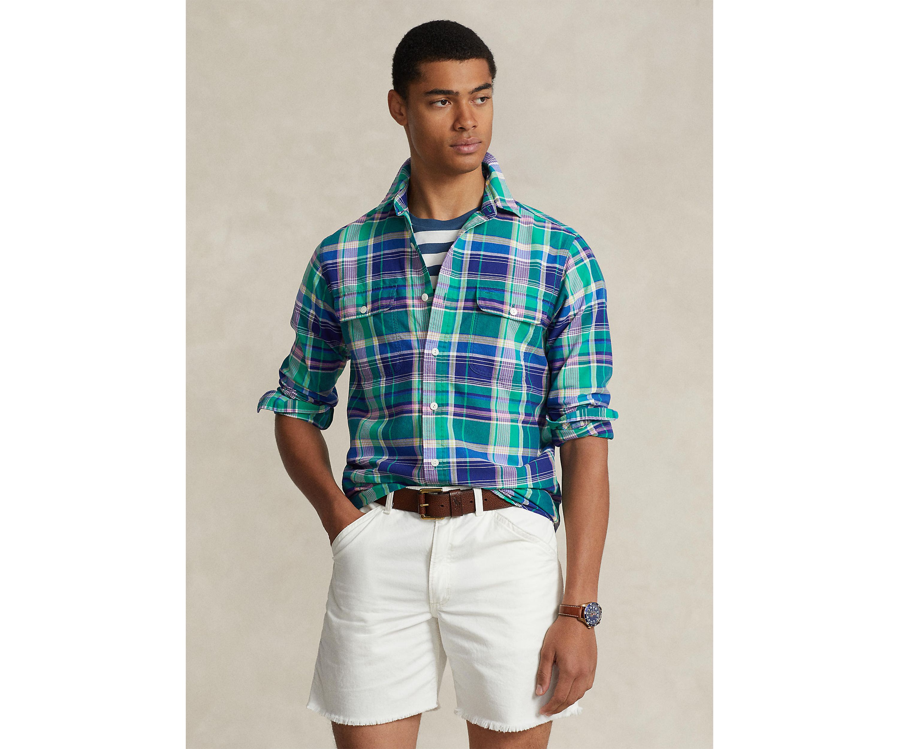 Classic Fit Plaid Oxford Workshirt