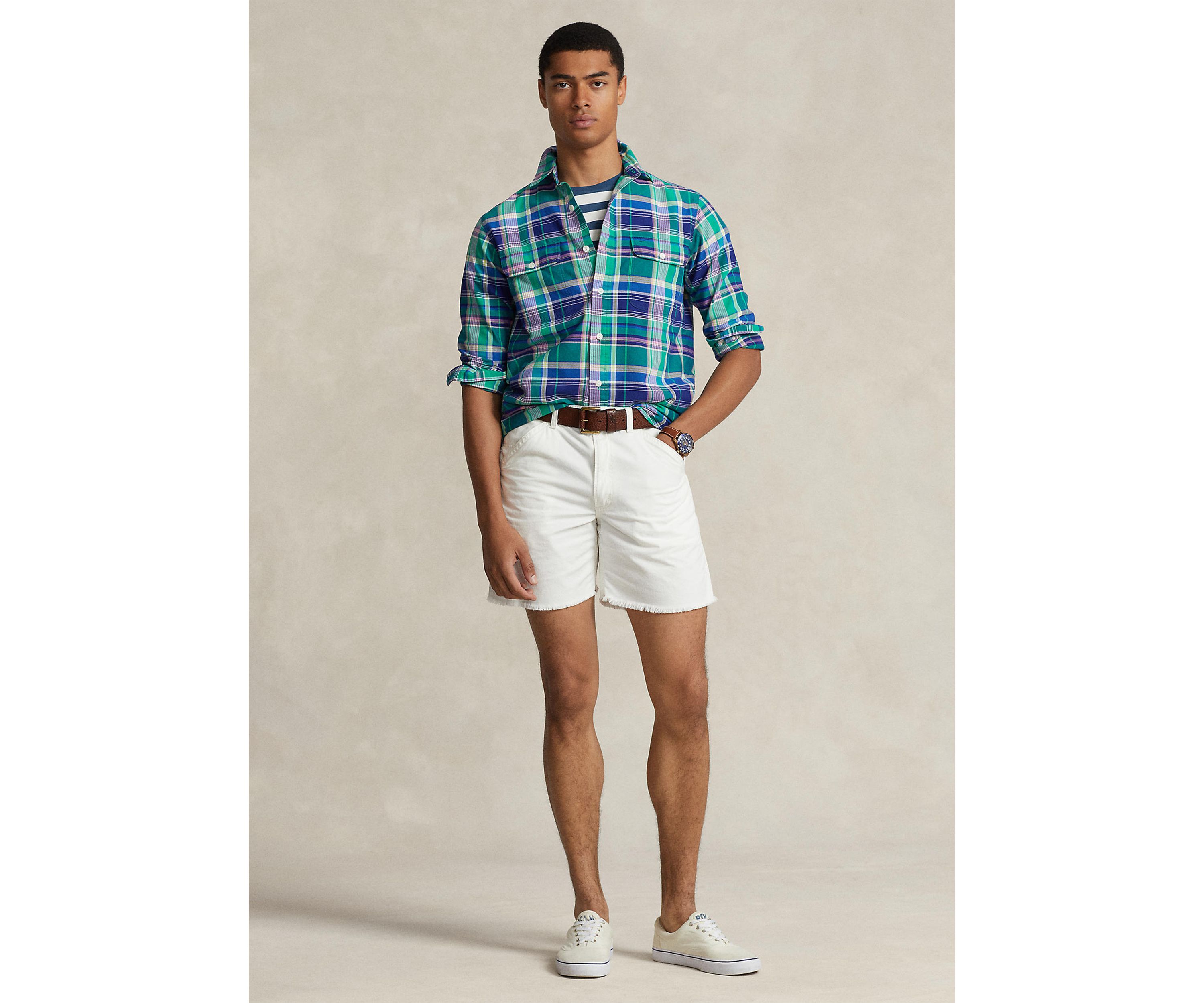 Classic Fit Plaid Oxford Workshirt