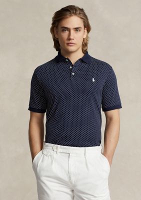Ralph Lauren Classic Fit Striped Soft Cotton Polo Shirt - Blue Bell/ White