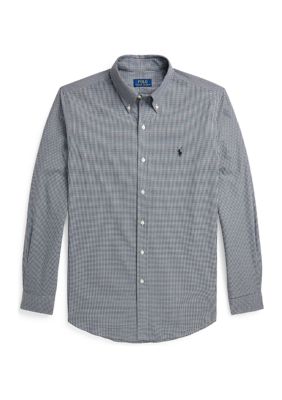 Polo Ralph Lauren Men's Classic Fit Plaid Stretch Poplin Shirt, Black, X-Large