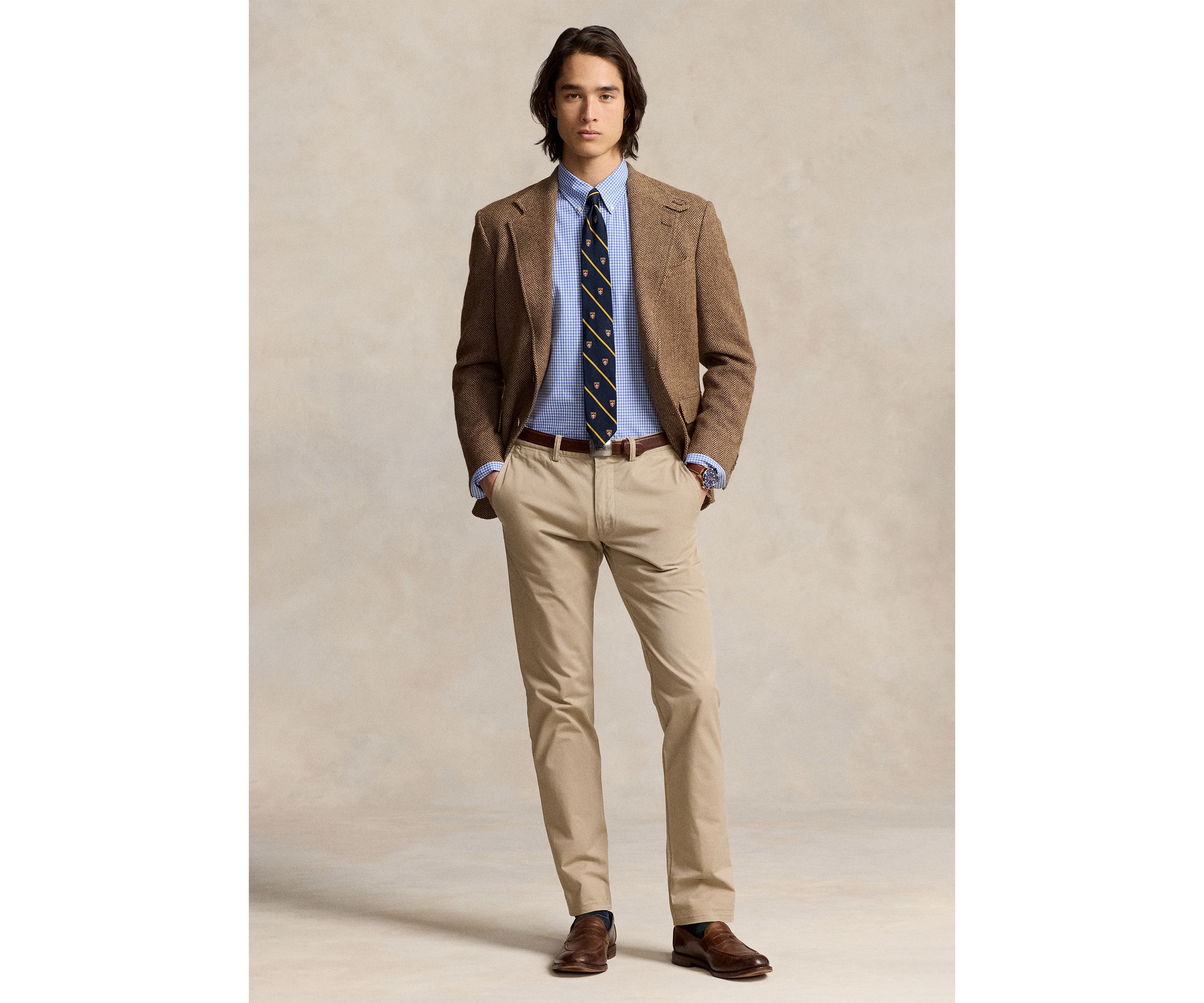Slim Fit Checked Stretch Poplin Shirt