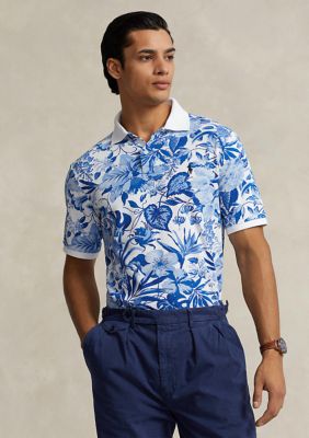 Polo Ralph Lauren Men's Classic Fit Floral Print Mesh Polo Shirt