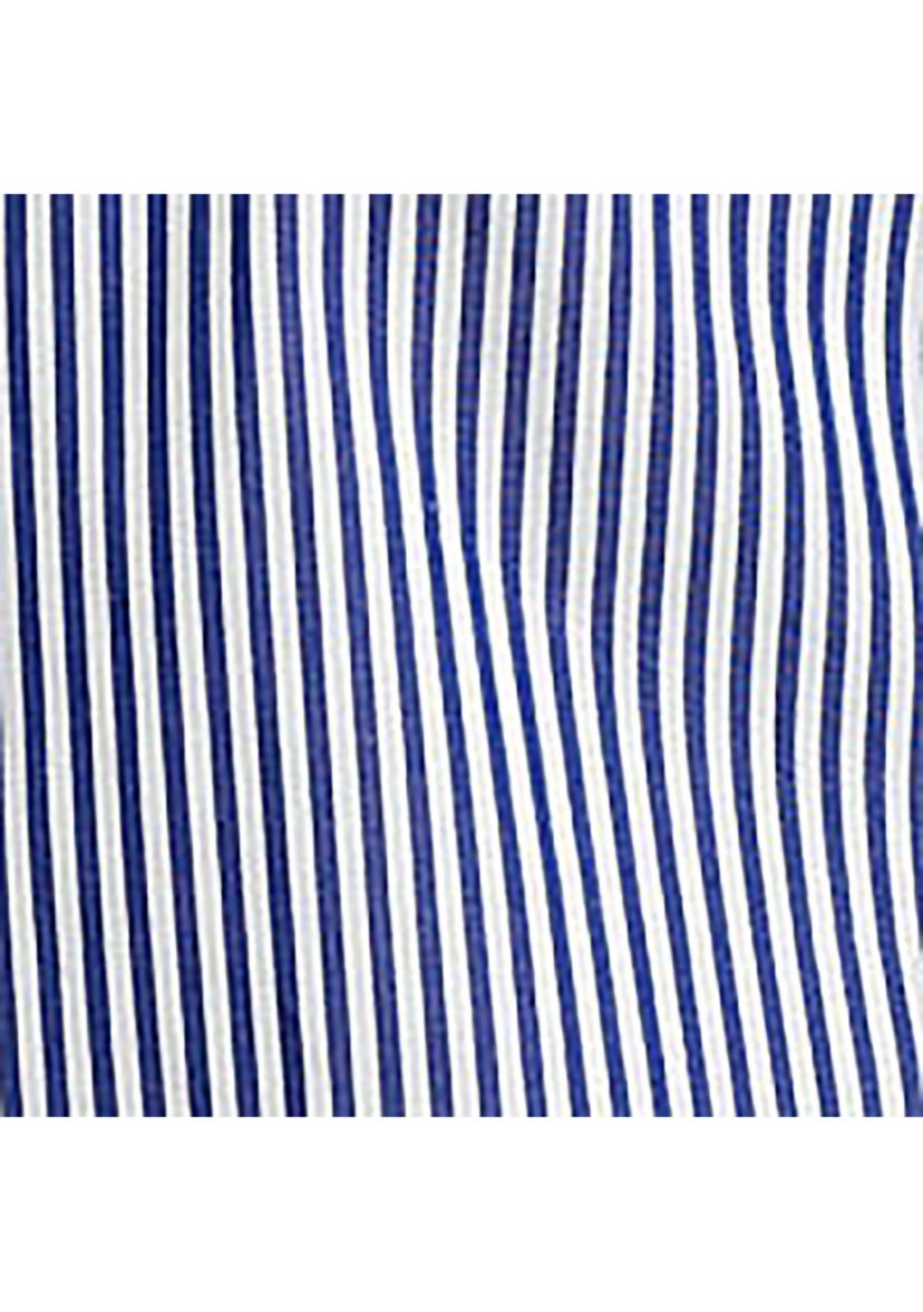 Classic Fit Striped Stretch Poplin Shirt