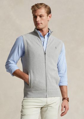 Polo Ralph Lauren Mesh-Knit Cotton Full-Zip Sweater Vest | Belk