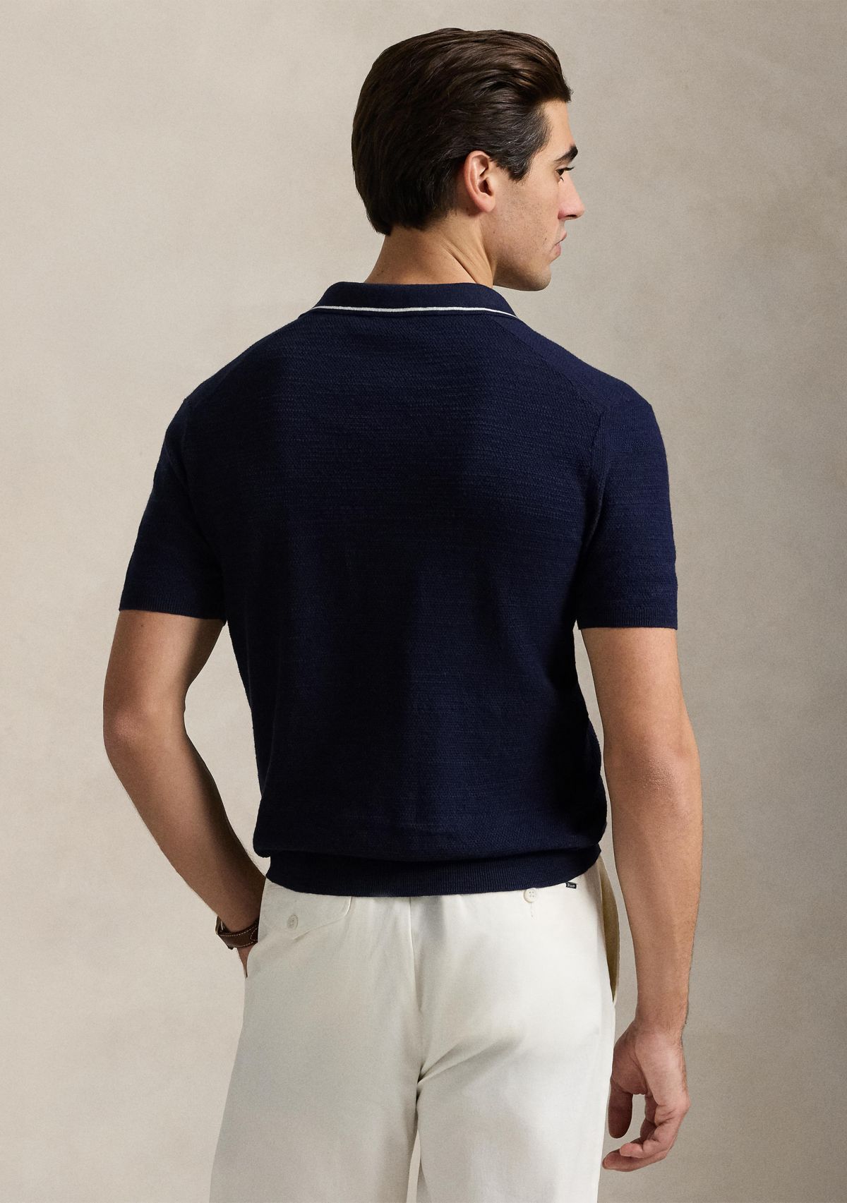 Textured Cotton Linen Sweater