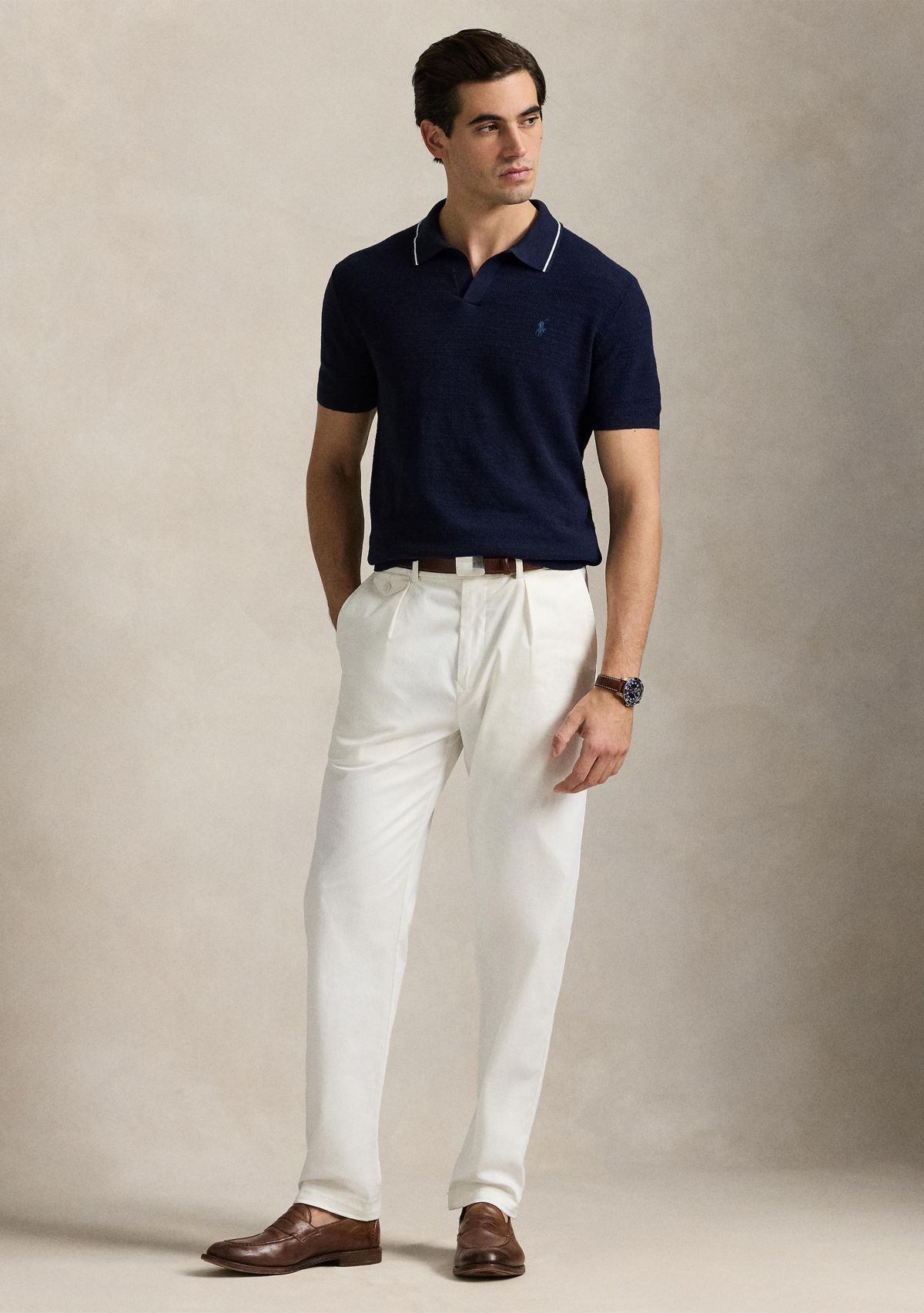 Textured Cotton Linen Sweater