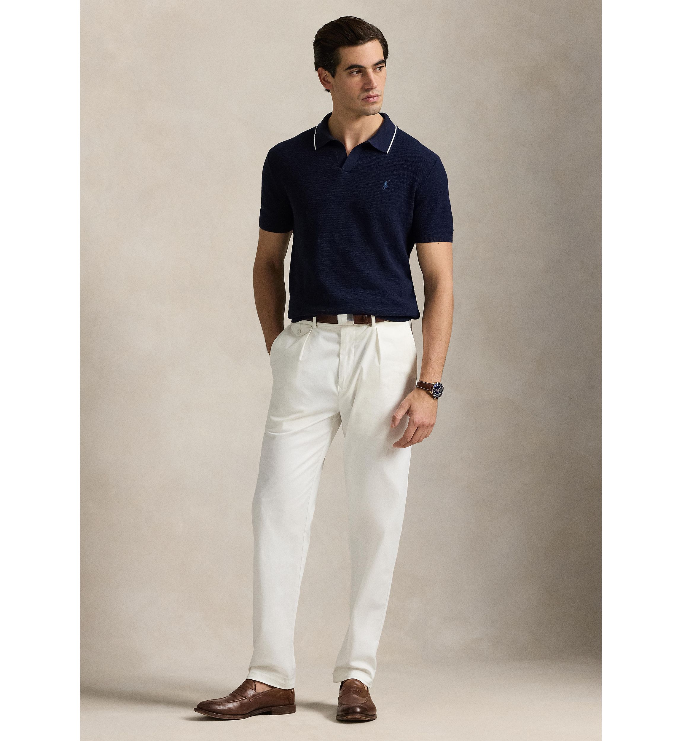 Textured Cotton Linen Sweater