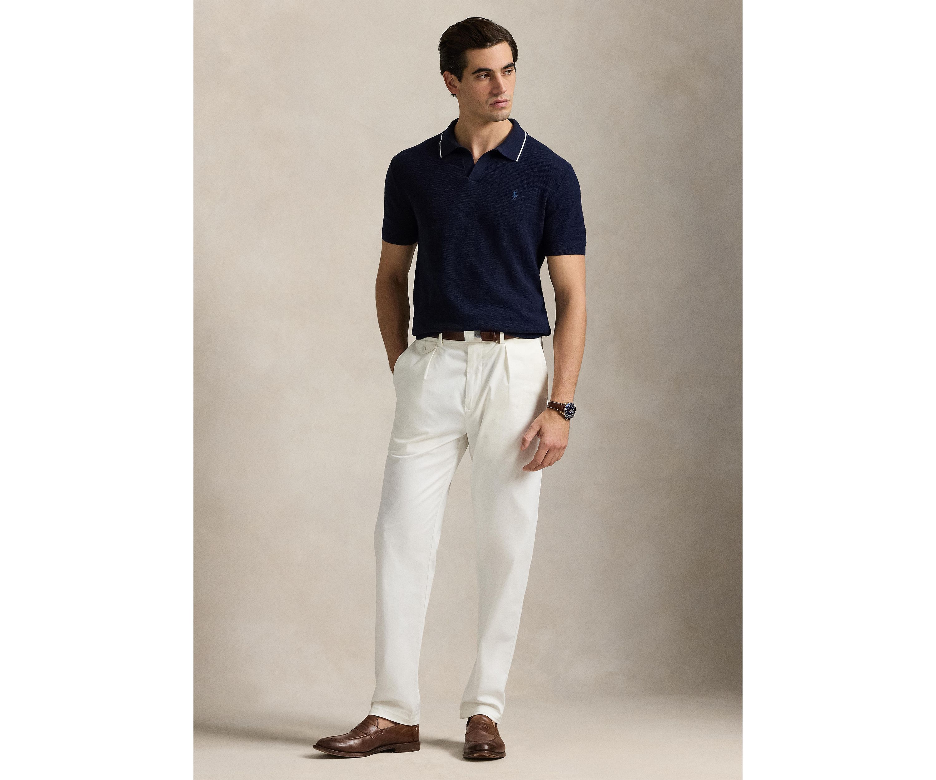 Textured Cotton Linen Sweater