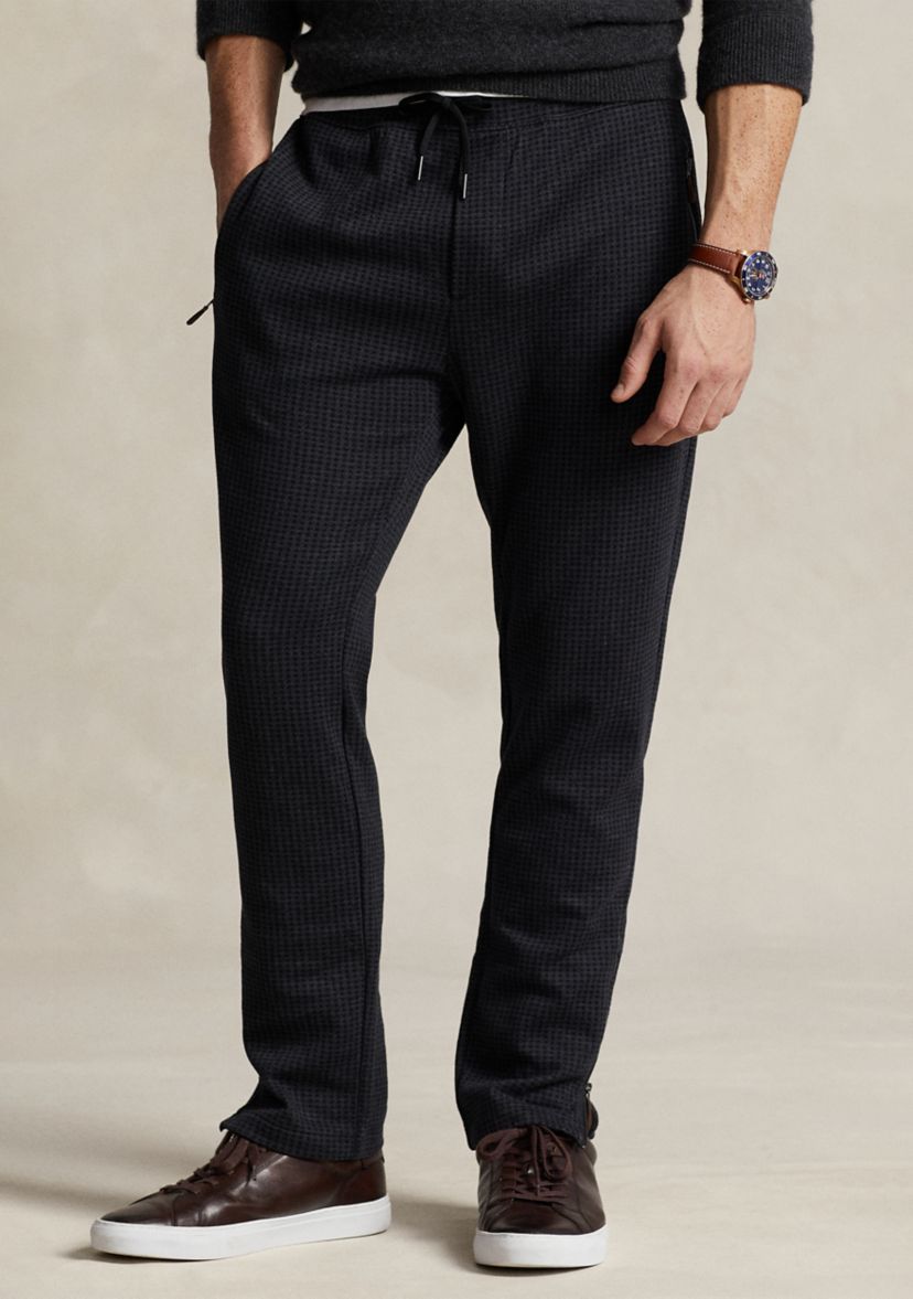 Herringbone Double-Knit Jersey Jogger Pants