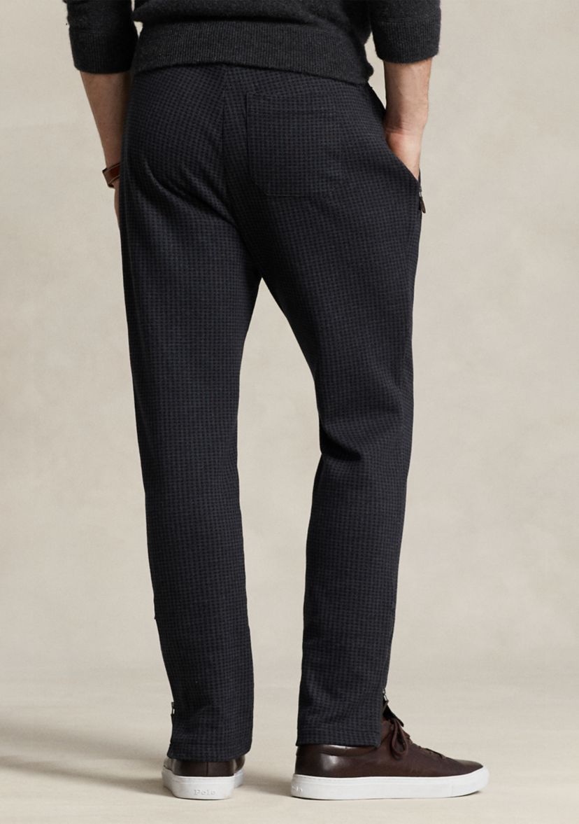 Herringbone Double-Knit Jersey Jogger Pants