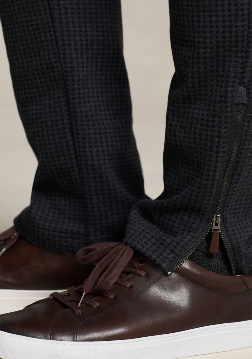Herringbone Double-Knit Jersey Jogger Pants