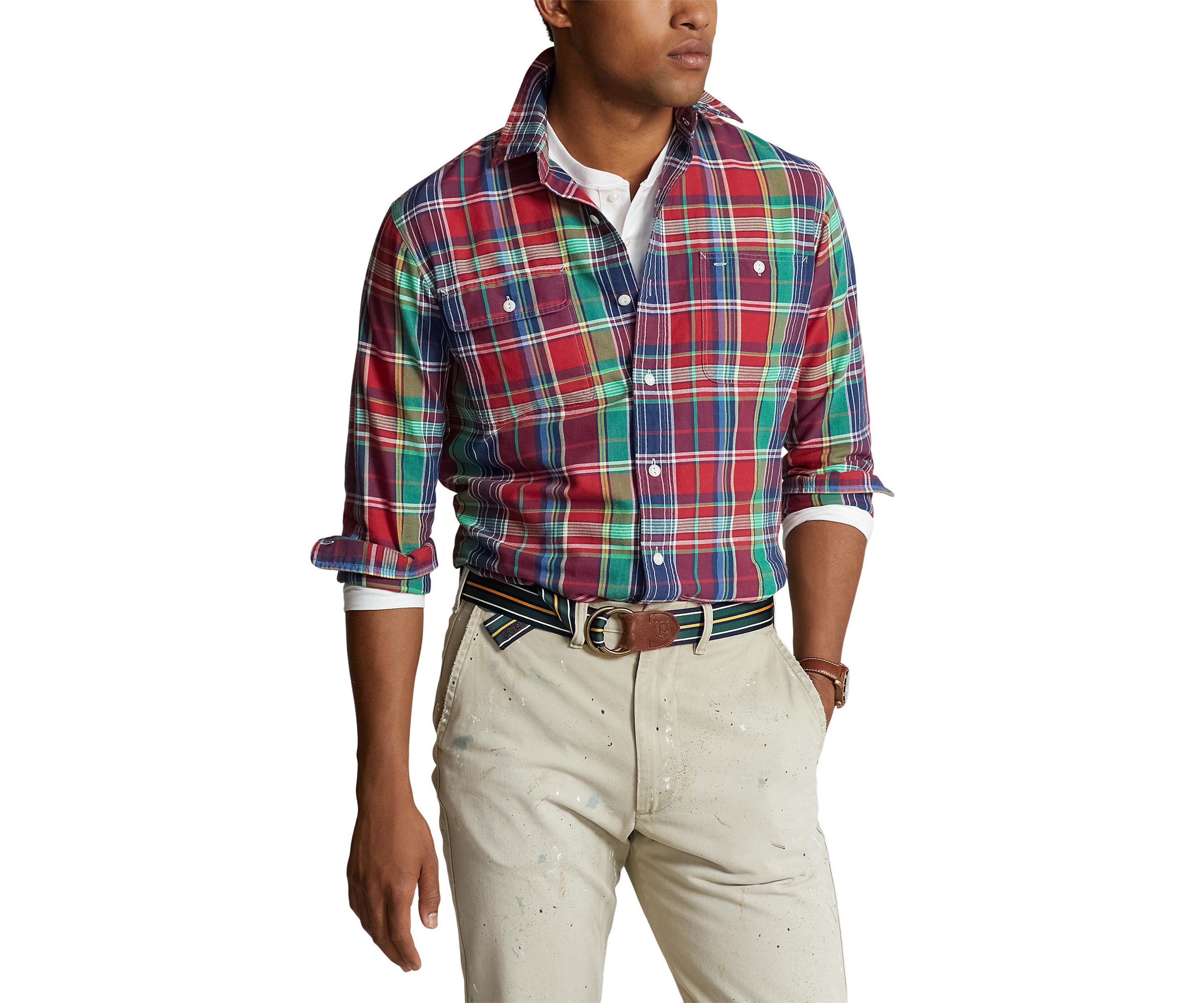 Classic Fit Plaid Oxford Workshirt
