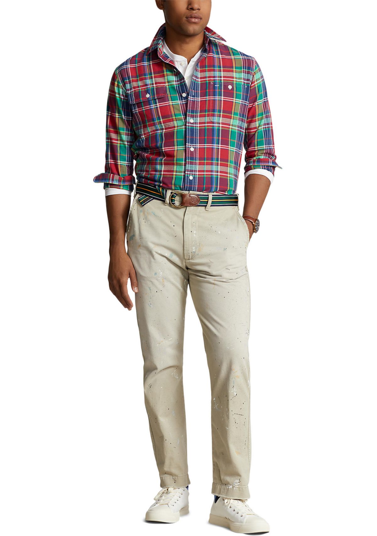 Classic Fit Plaid Oxford Workshirt