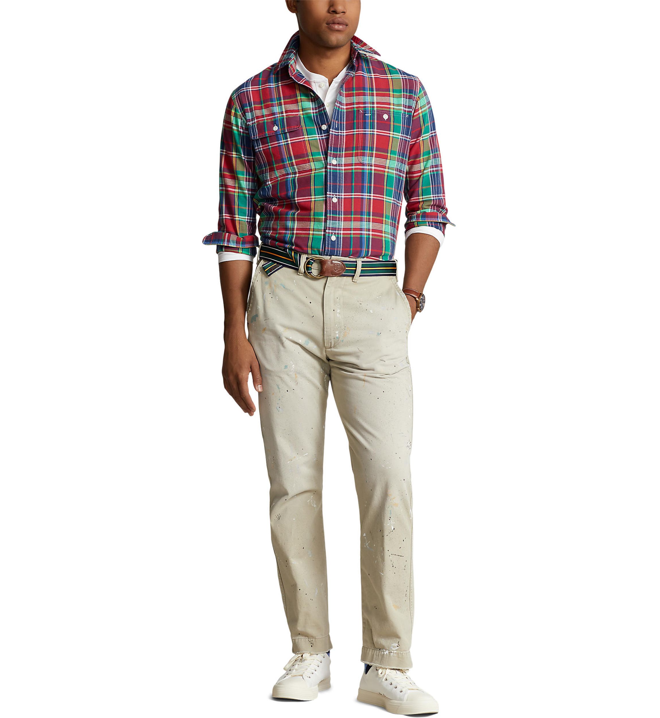 Classic Fit Plaid Oxford Workshirt