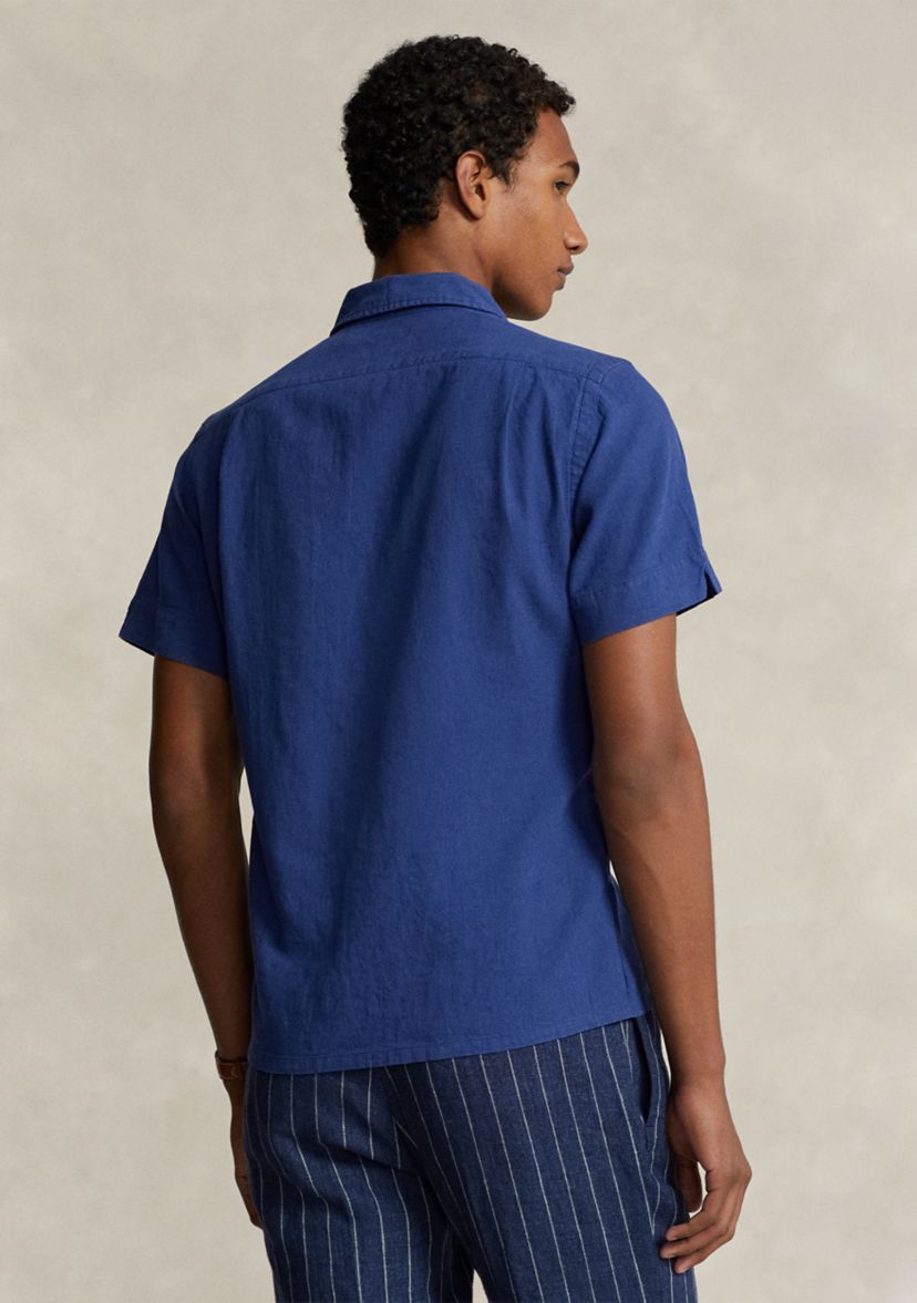 Classic Fit Linen Cotton Camp Shirt