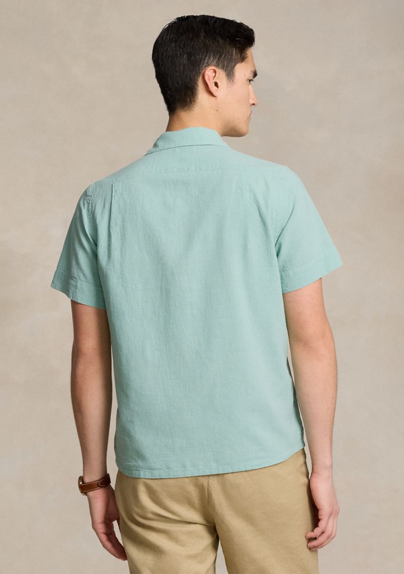 Classic Fit Linen Cotton Camp Shirt