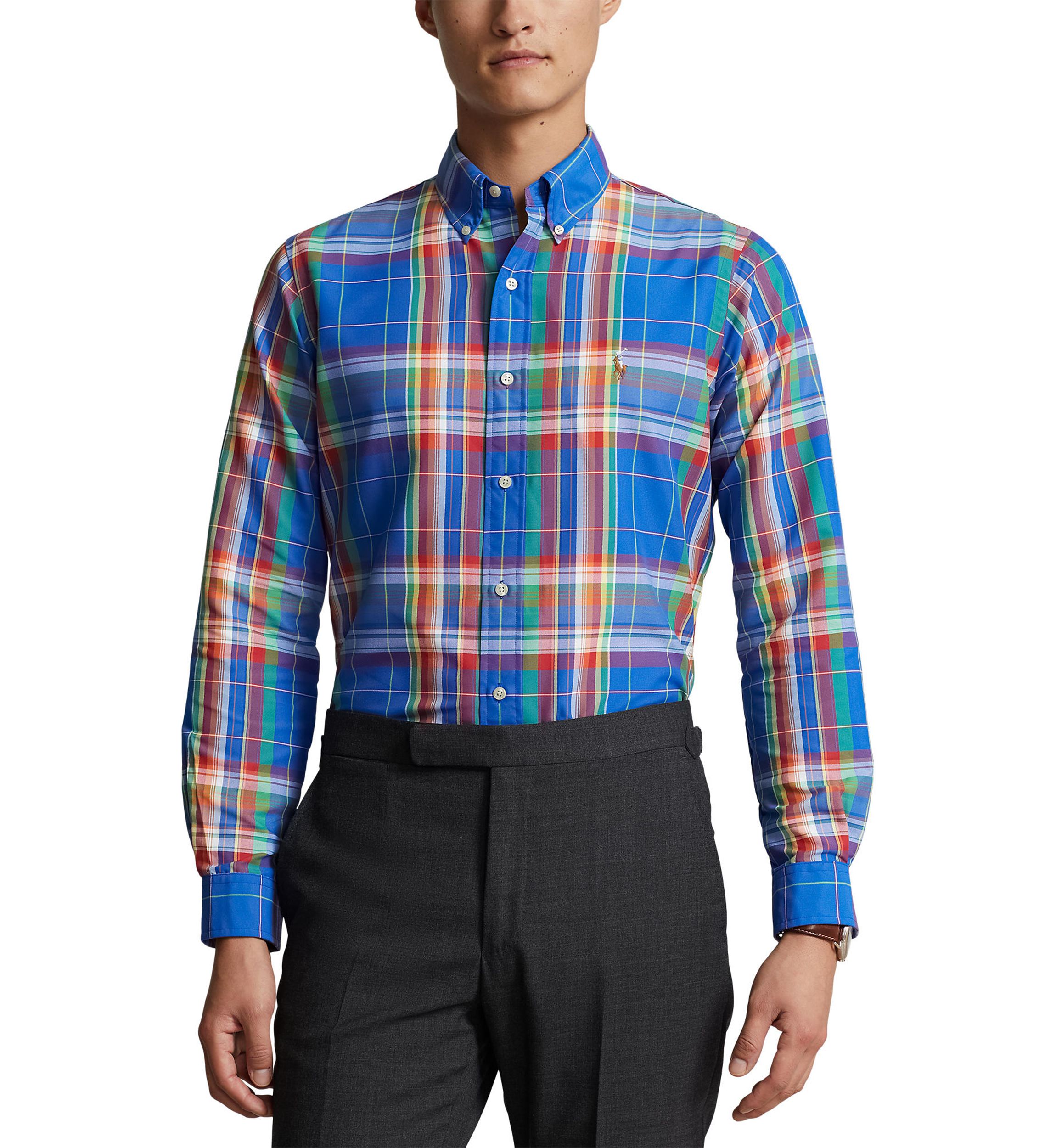Classic Fit Plaid Oxford Shirt