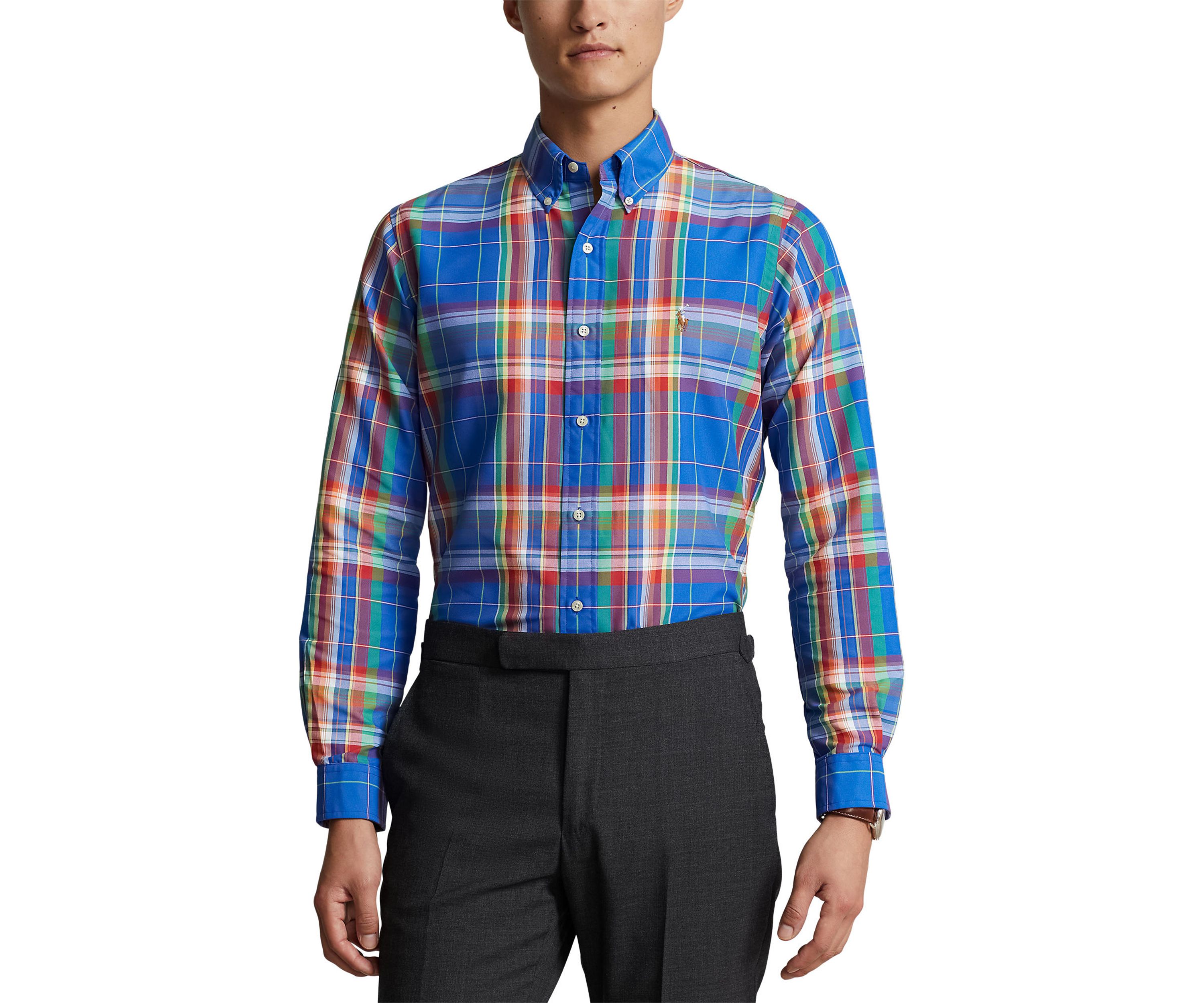 Classic Fit Plaid Oxford Shirt