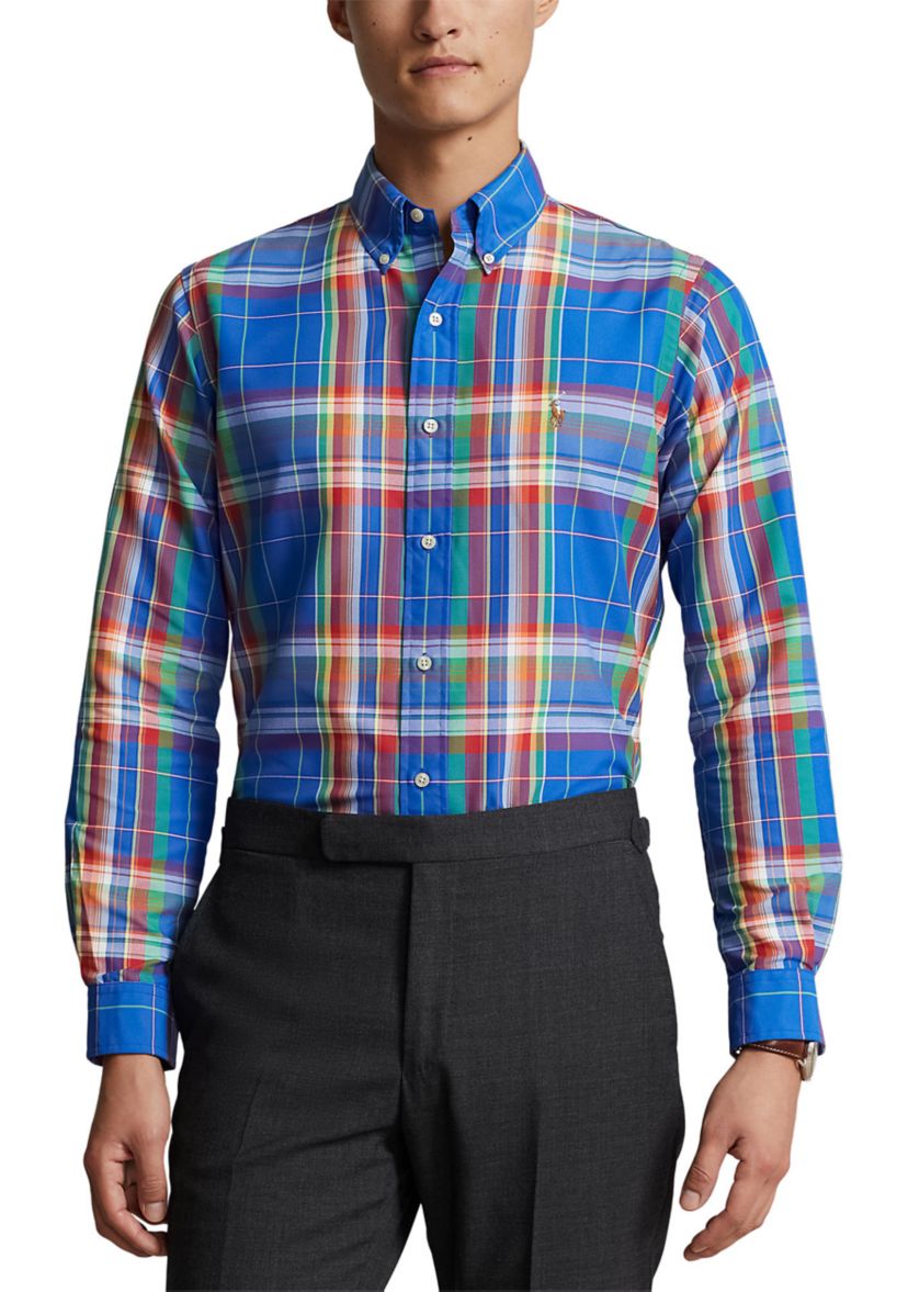 Classic Fit Plaid Oxford Shirt