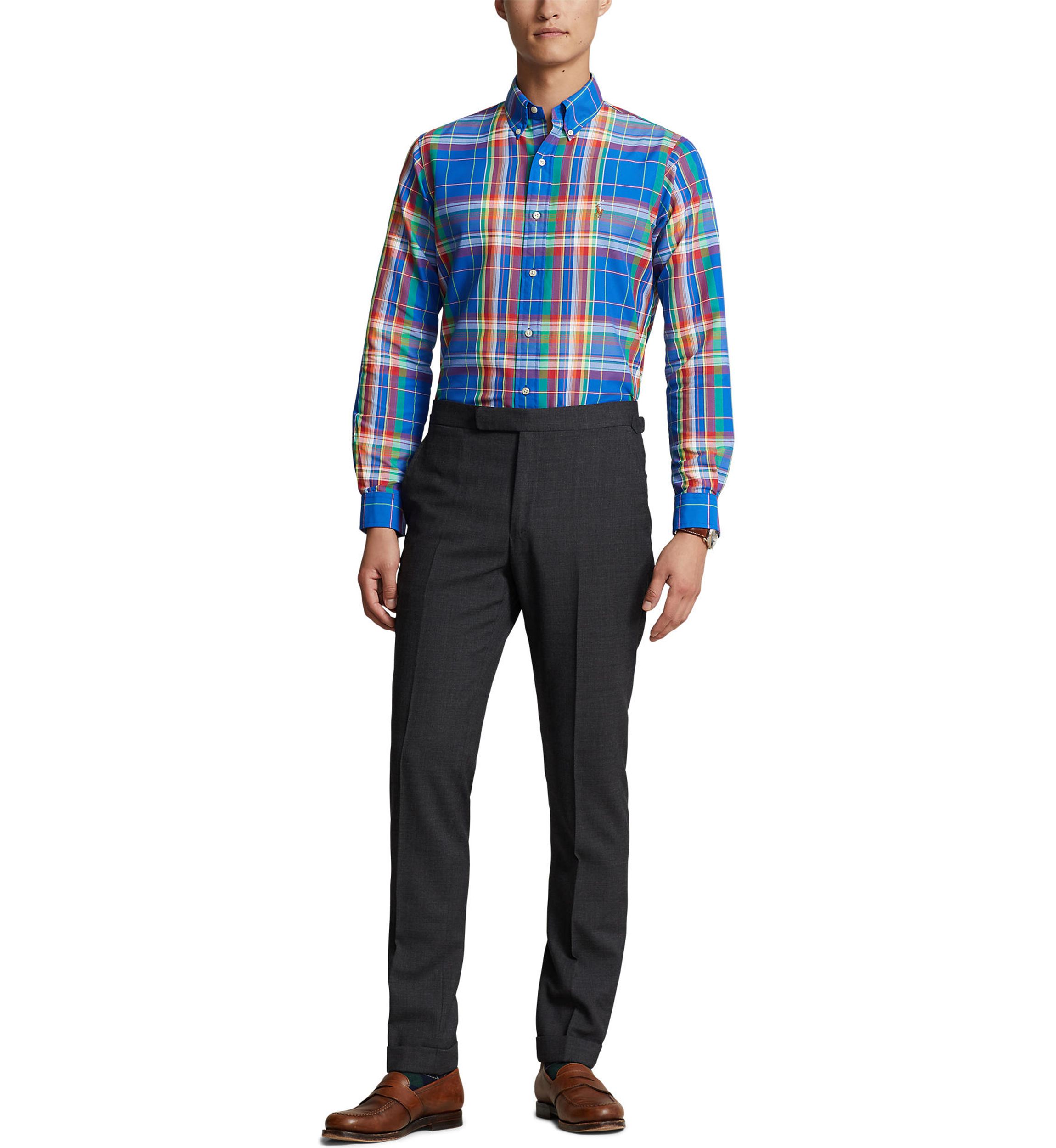 Classic Fit Plaid Oxford Shirt