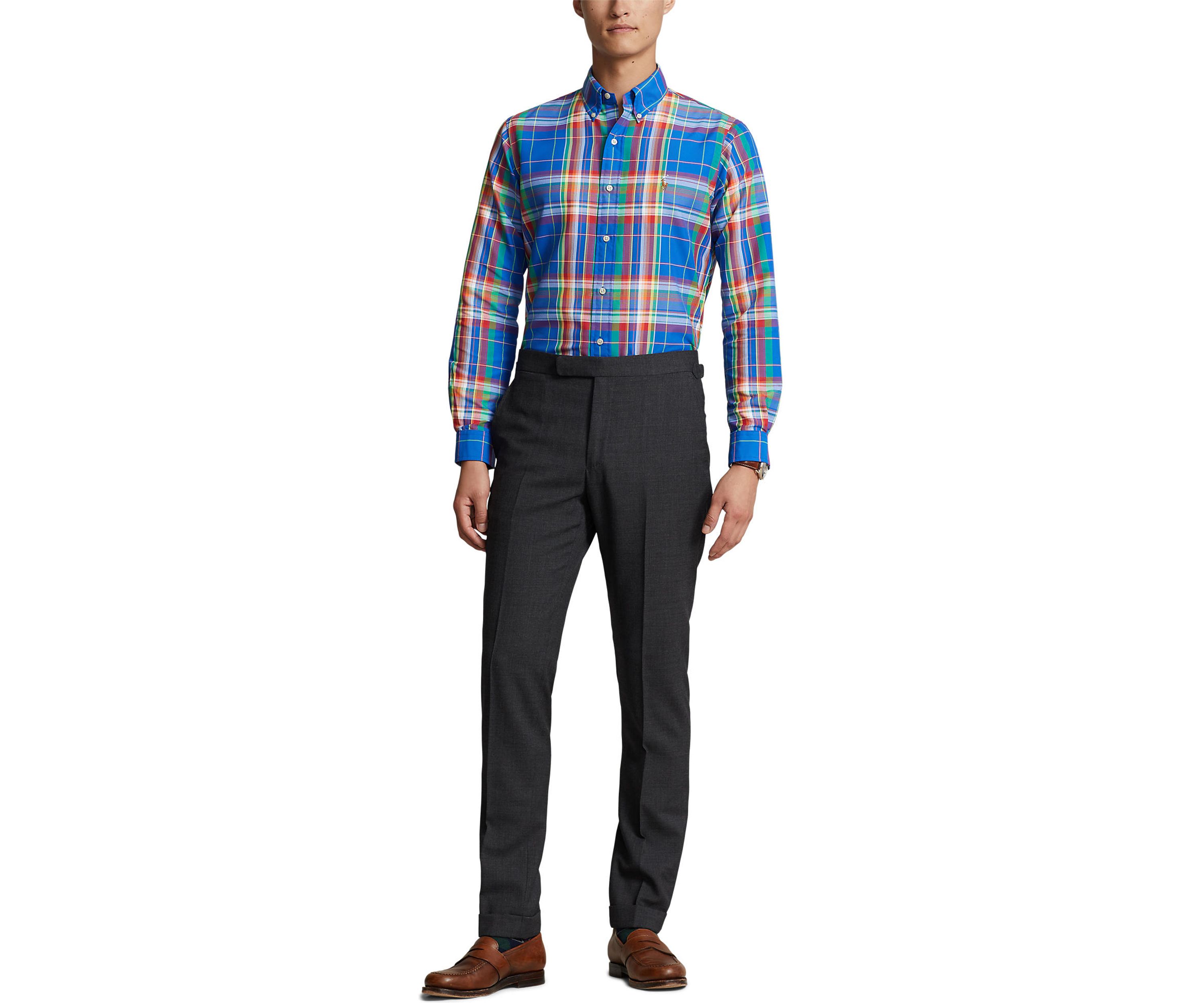 Classic Fit Plaid Oxford Shirt